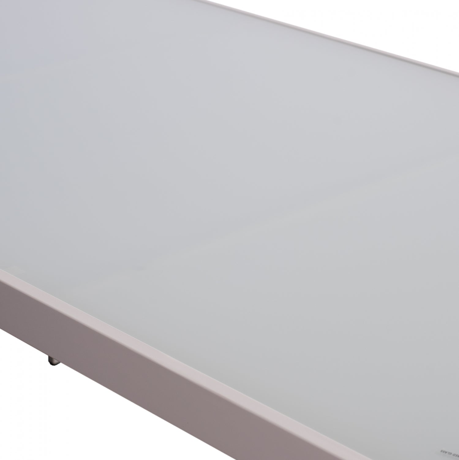 Маса Офер със стъкло 150х90х75 см -метална бял цвят