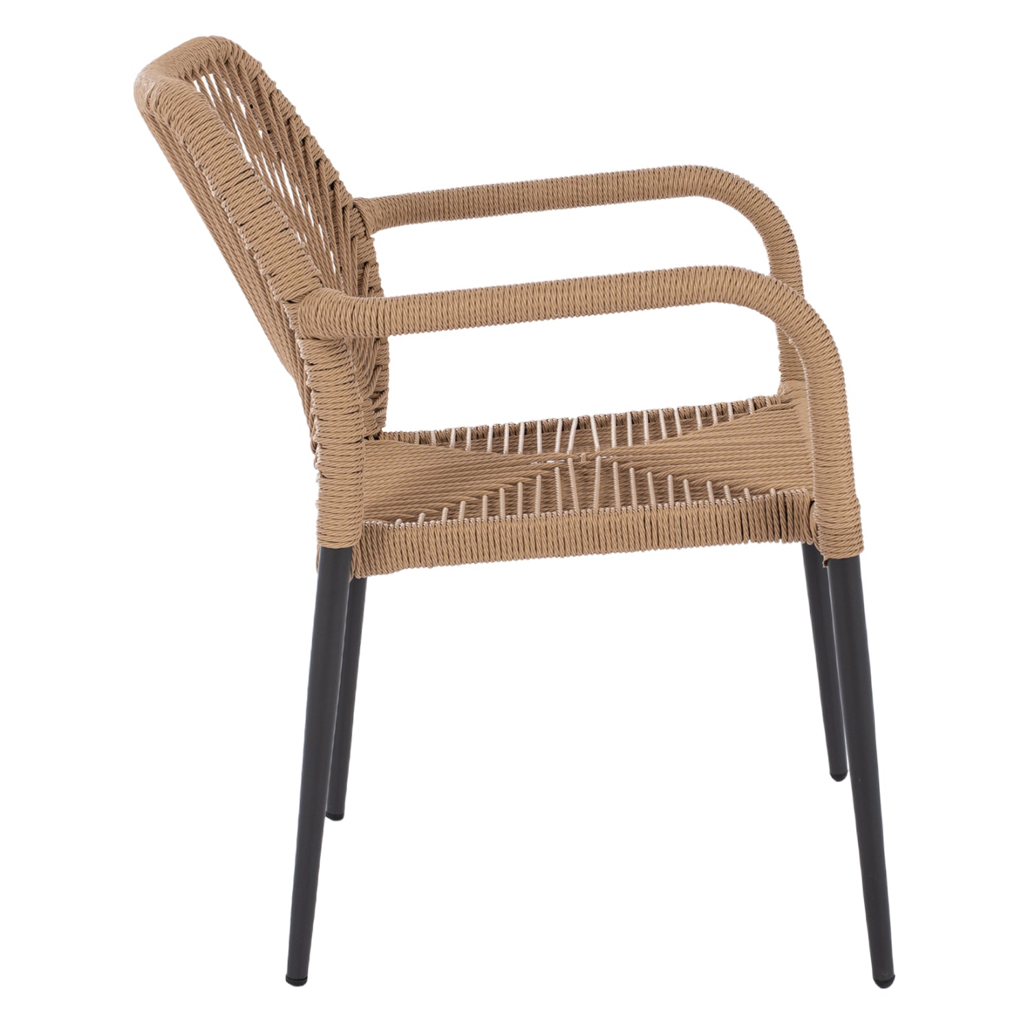 Кресло  NOJO цвят натурал-черен 55x63x82