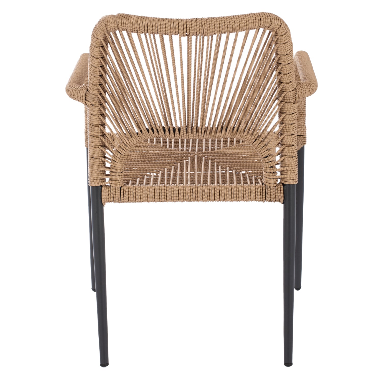 Кресло  NOJO цвят натурал-черен 55x63x82