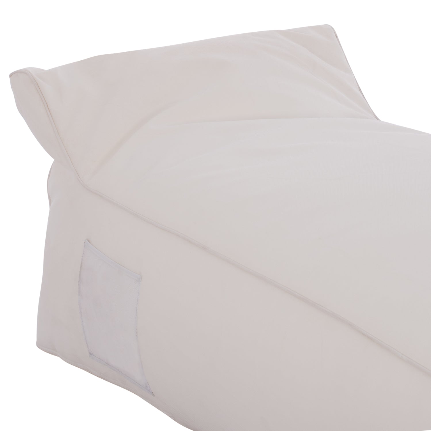 Пуф 100% водоустойчив бял цвят 190x80x40-60