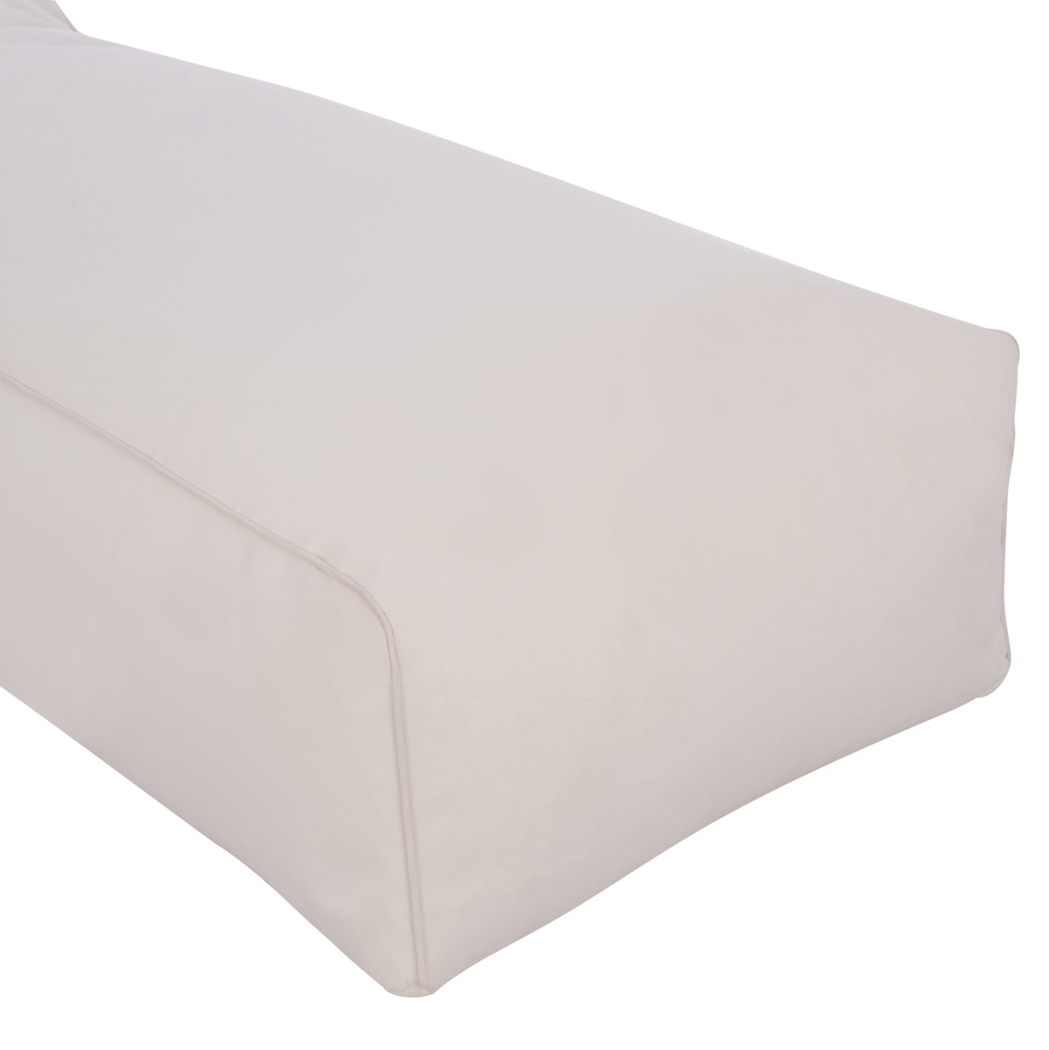 Пуф 100% водоустойчив бял цвят 190x80x40-60