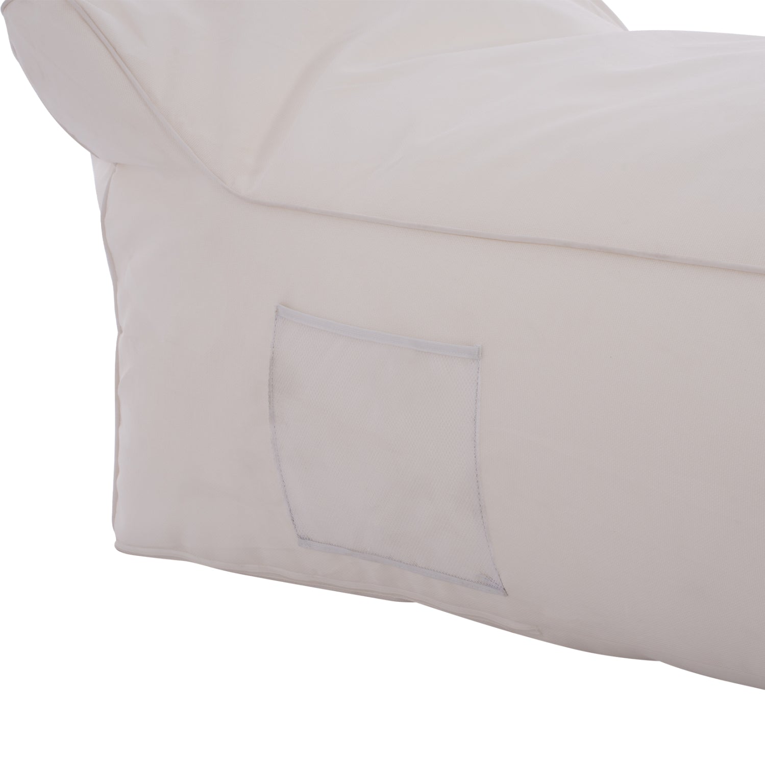 Пуф 100% водоустойчив бял цвят 190x80x40-60