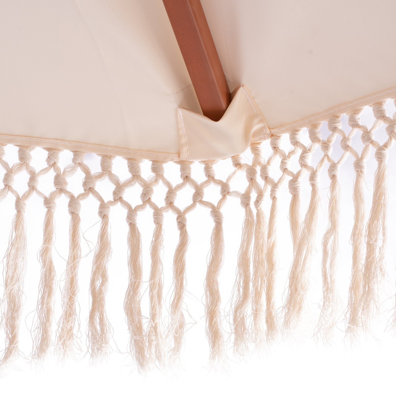 Чадър Φ225X2.60 макраме с ресни