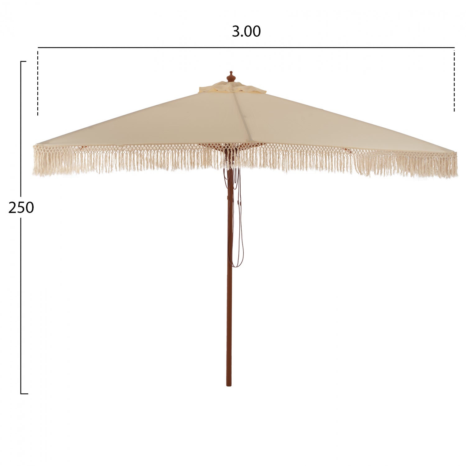 Чадър макраме 3х3 -бежов цвят макраме