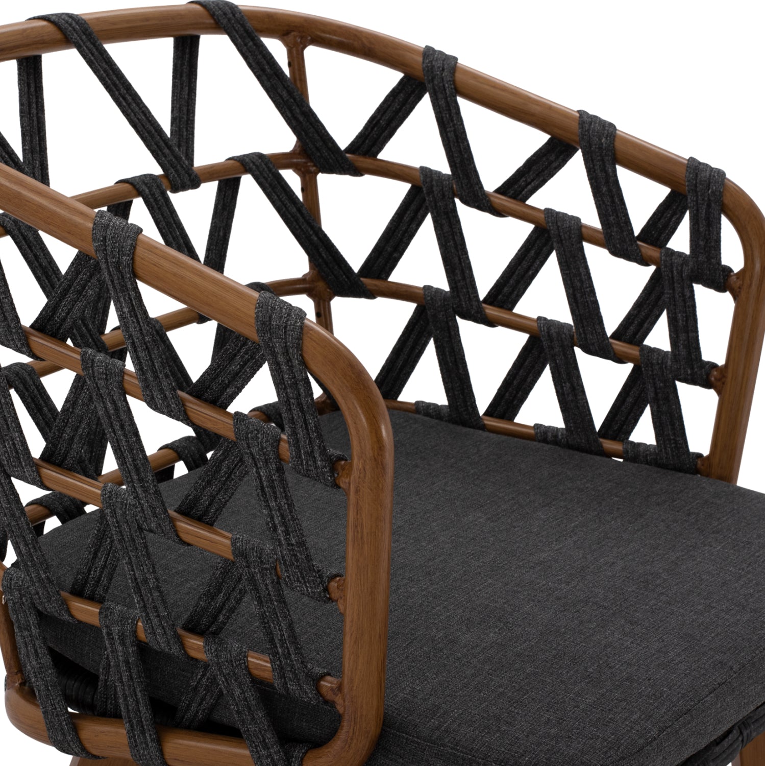 Кресло Рико цвят кафяв-тъмно сив 58x59x78