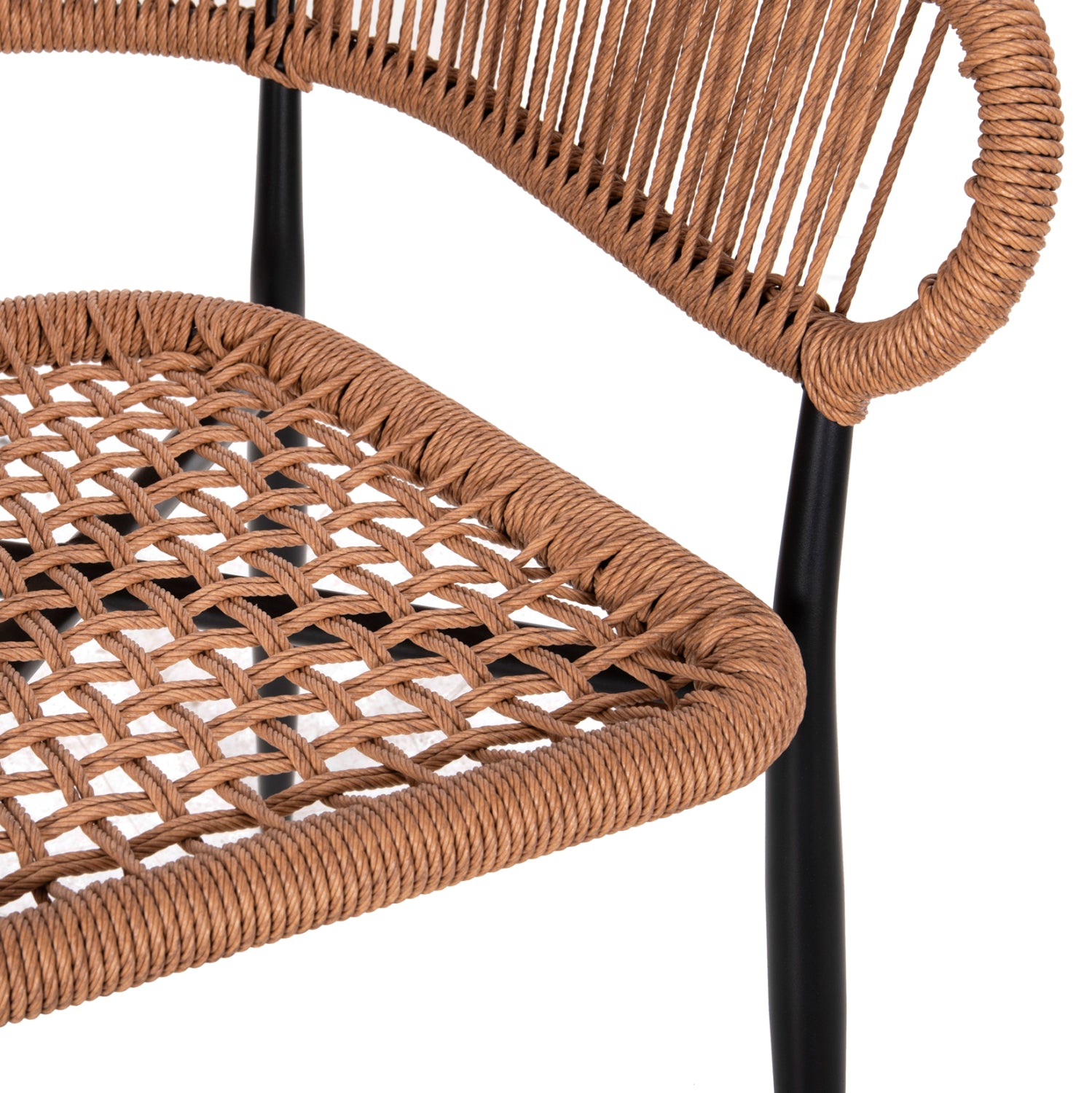 Алуминиево кресло EULO цвят бежов-черен 55,5x63,5x78