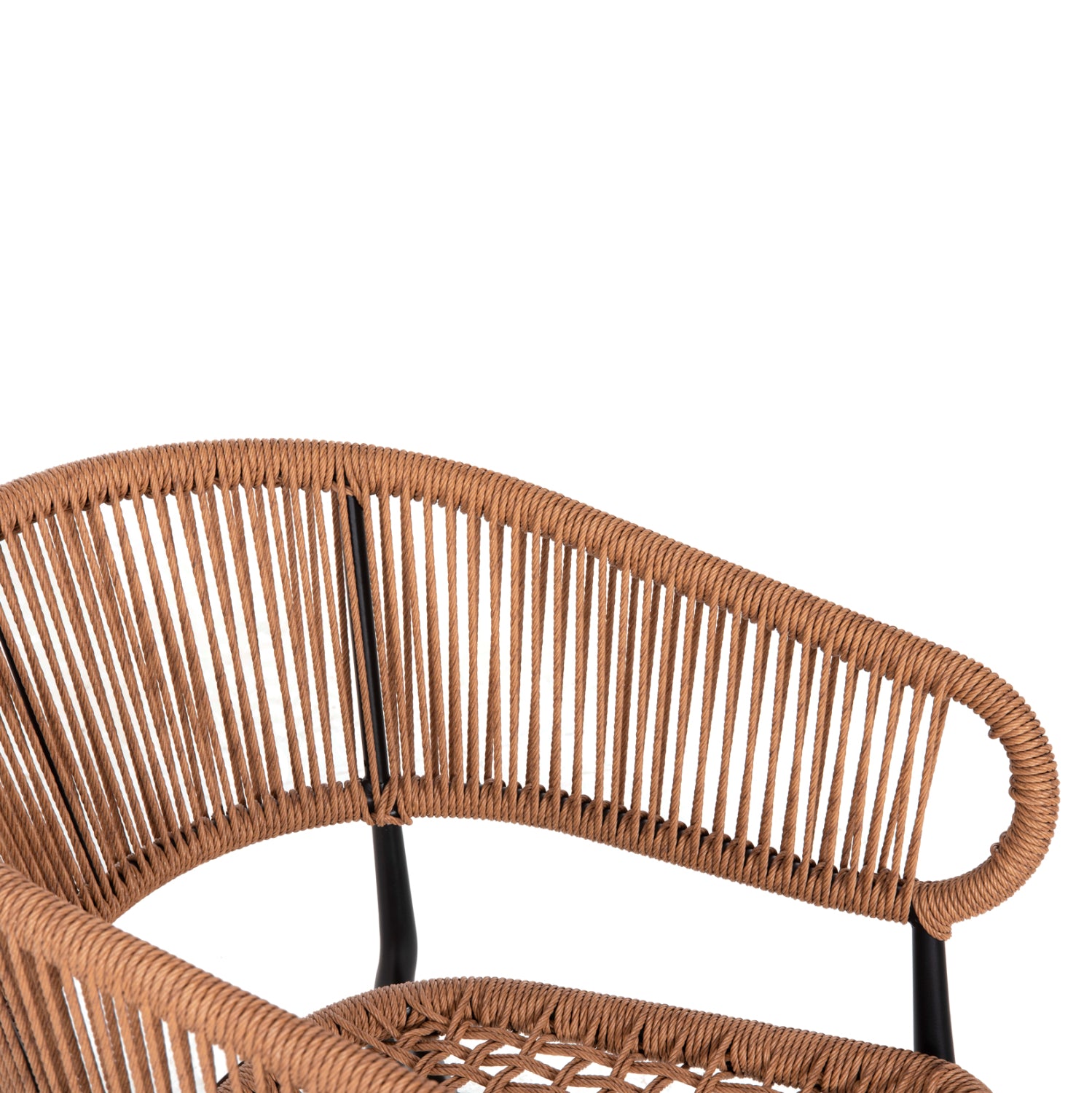 Алуминиево кресло EULO цвят бежов-черен 55,5x63,5x78