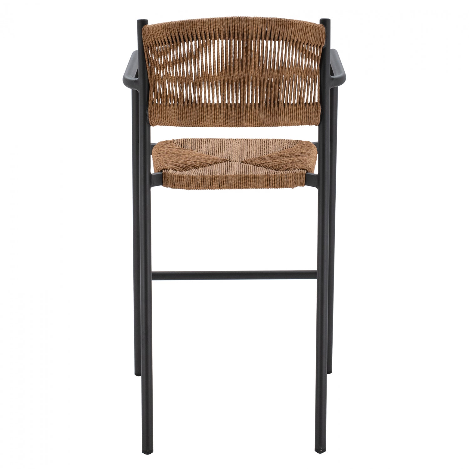 Бар стол 5785 бежов цвят с черни крака