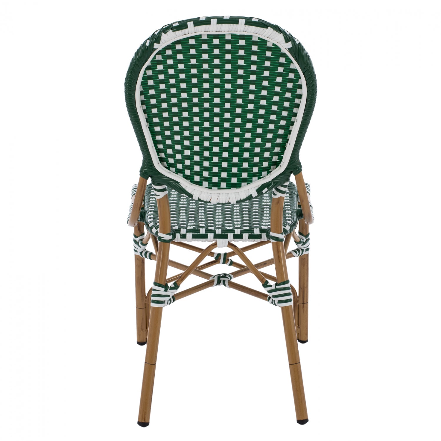 Ратанов стол BAMBOO зелен цвят 47x55x98
