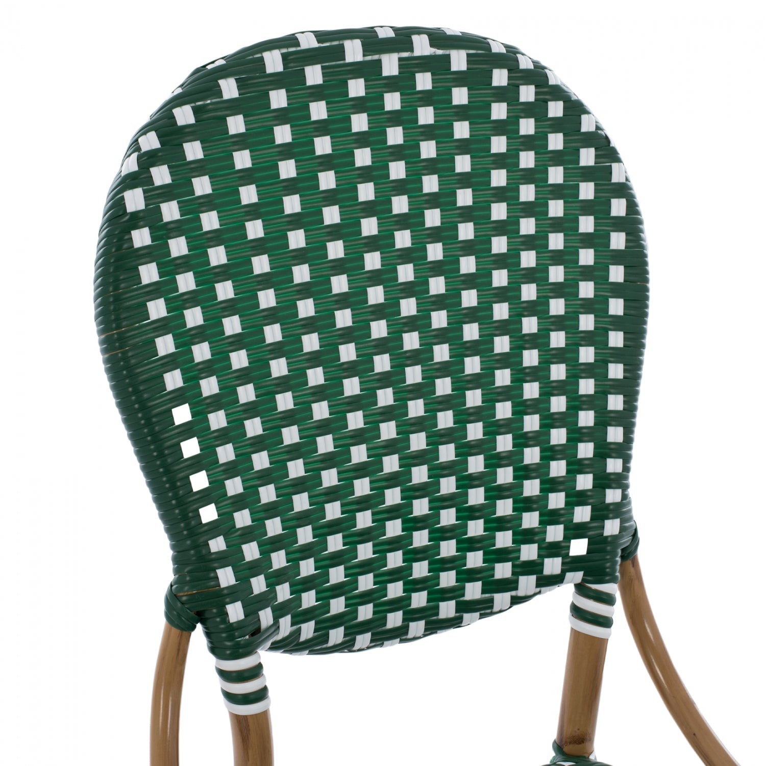 Ратанов стол BAMBOO зелен цвят 47x55x98