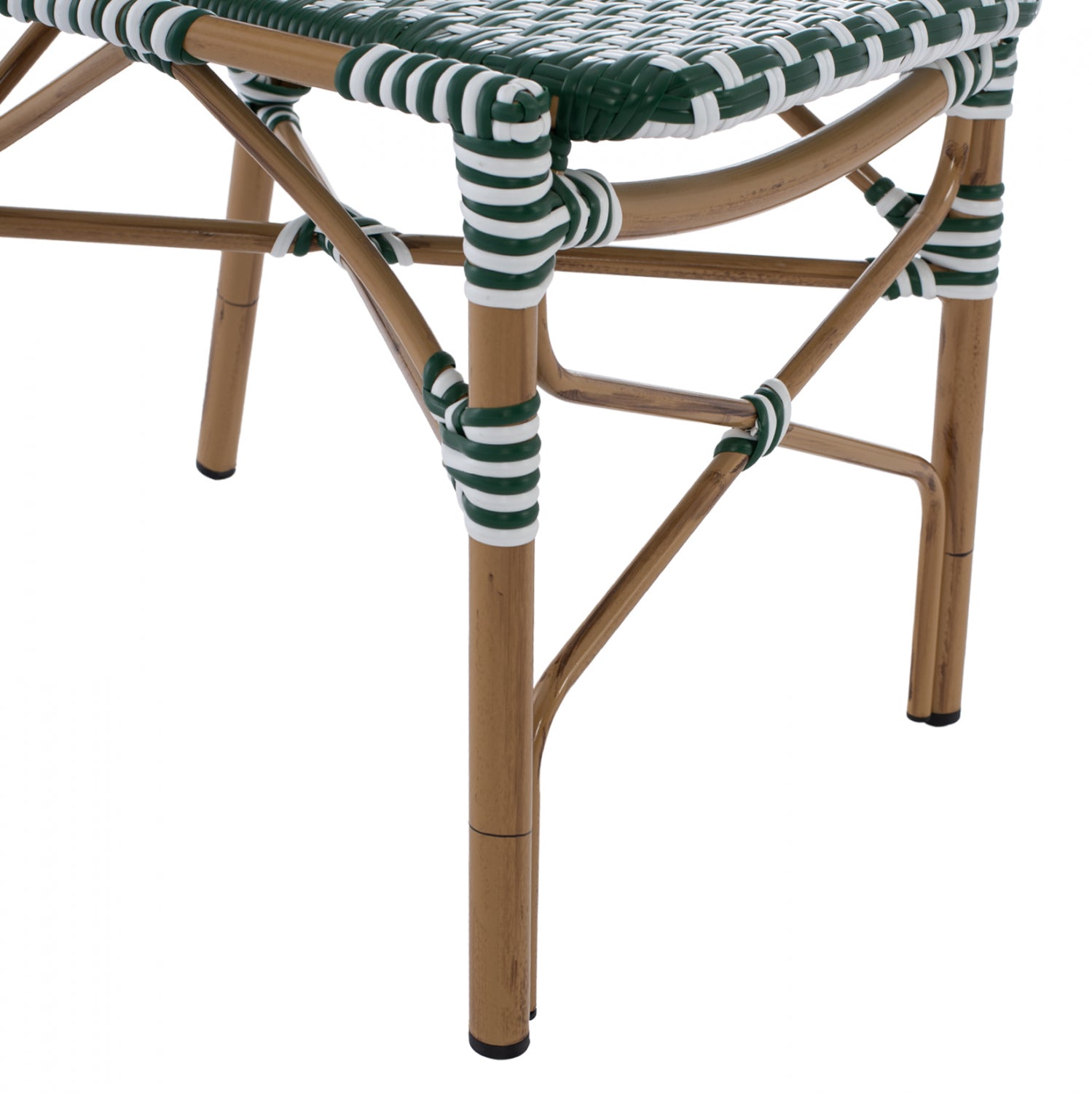 Ратанов стол BAMBOO зелен цвят 47x55x98
