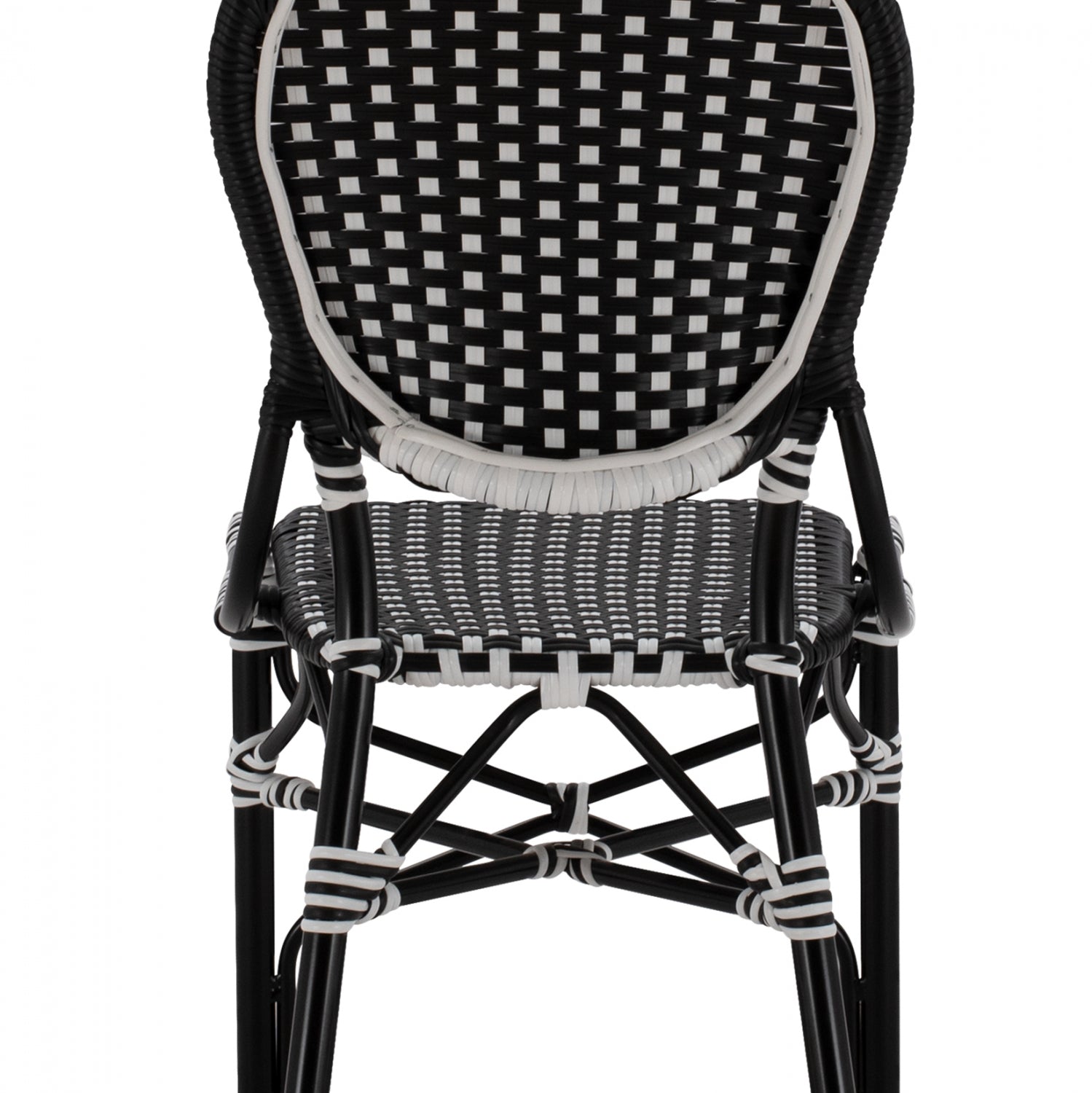 Алуминиев стол BAMBOO черен цвят 47x55x98