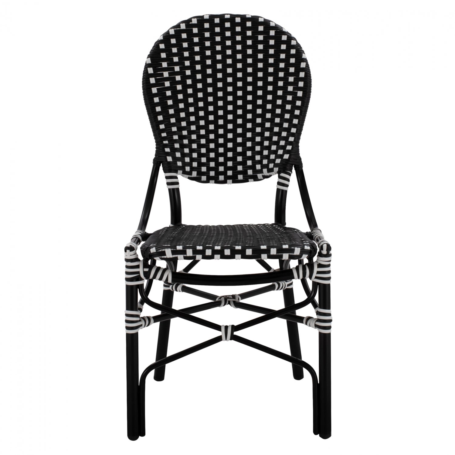 Алуминиев стол BAMBOO черен цвят 47x55x98
