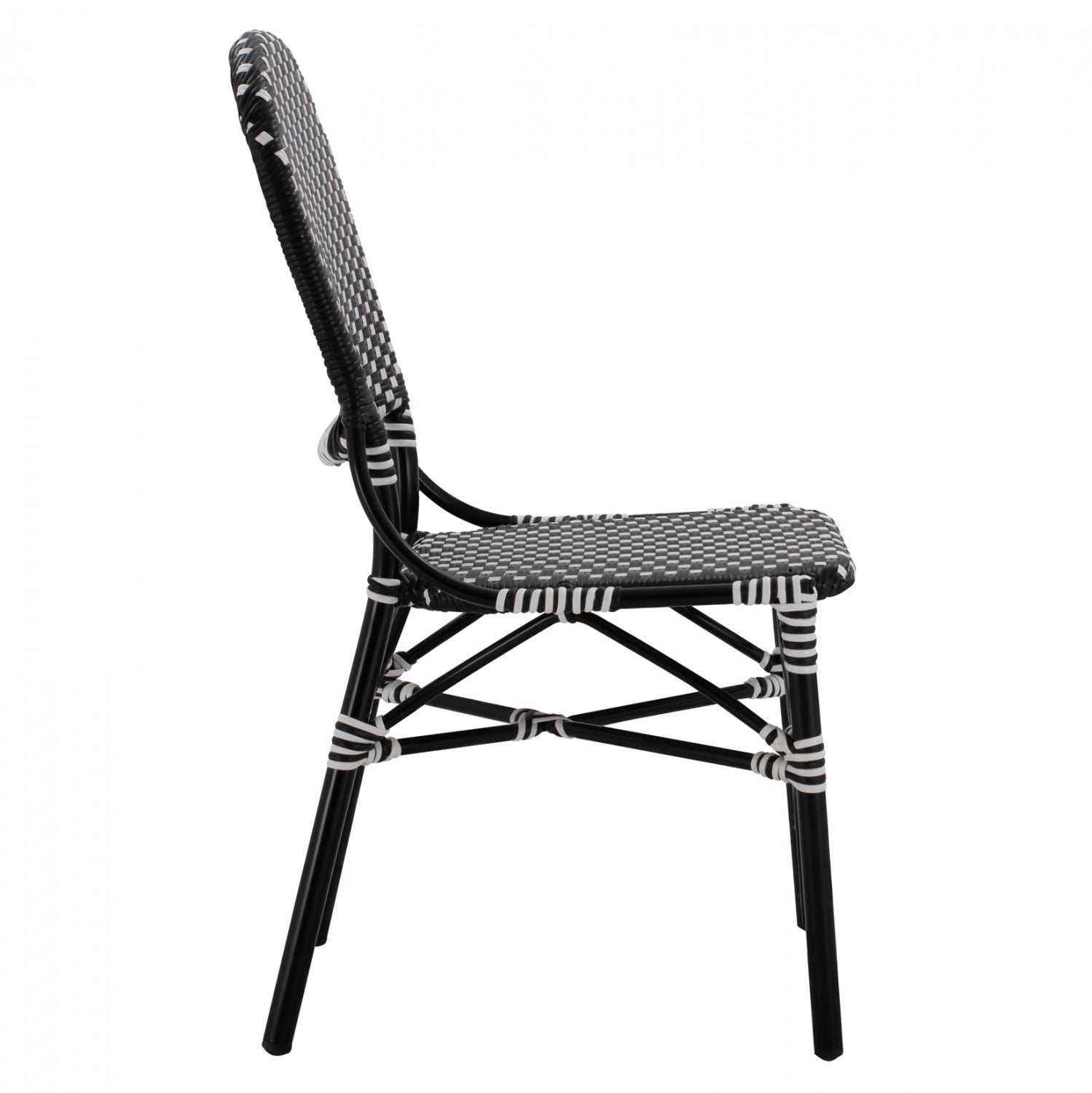 Алуминиев стол BAMBOO черен цвят 47x55x98
