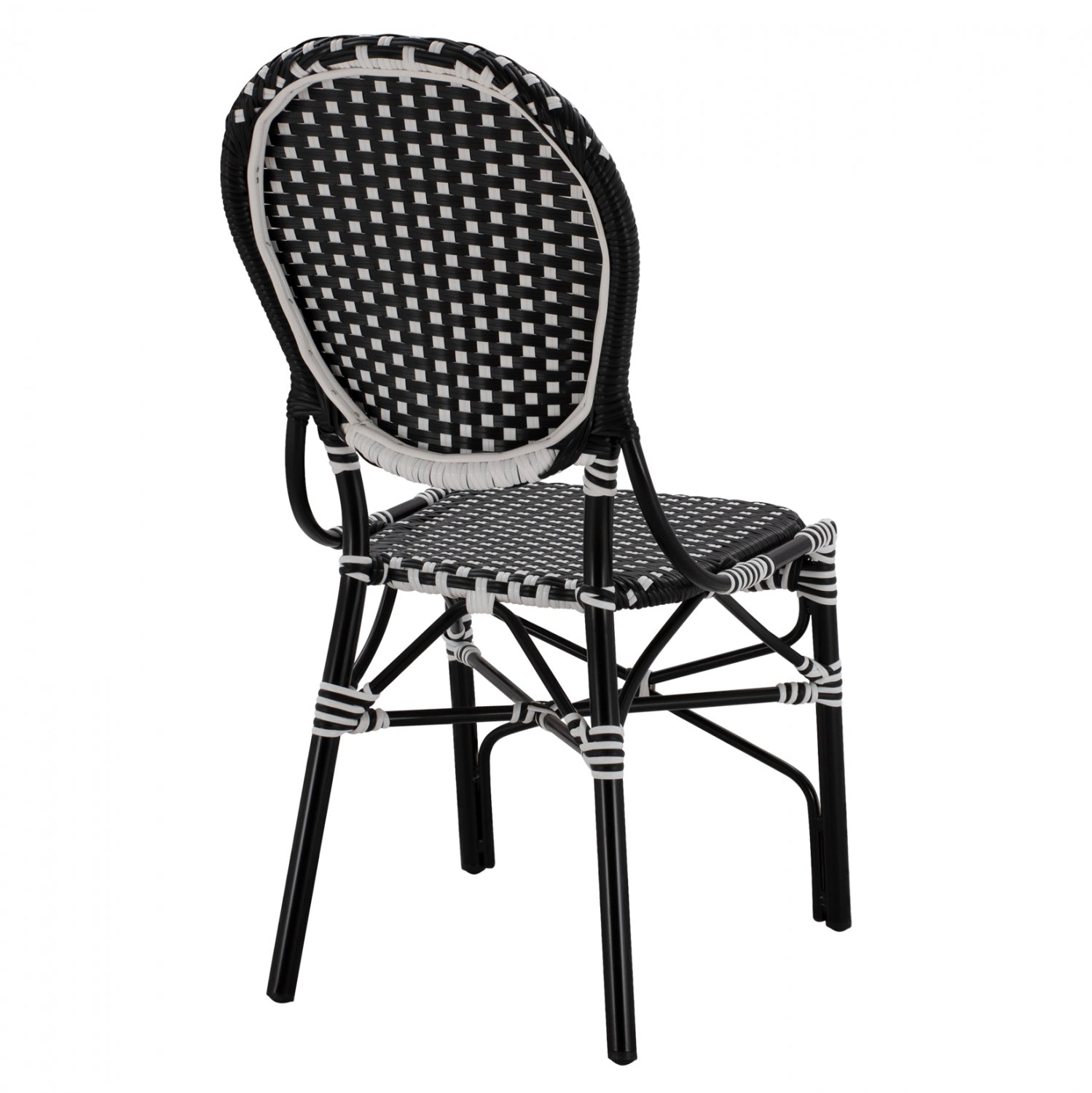 Алуминиев стол BAMBOO черен цвят 47x55x98