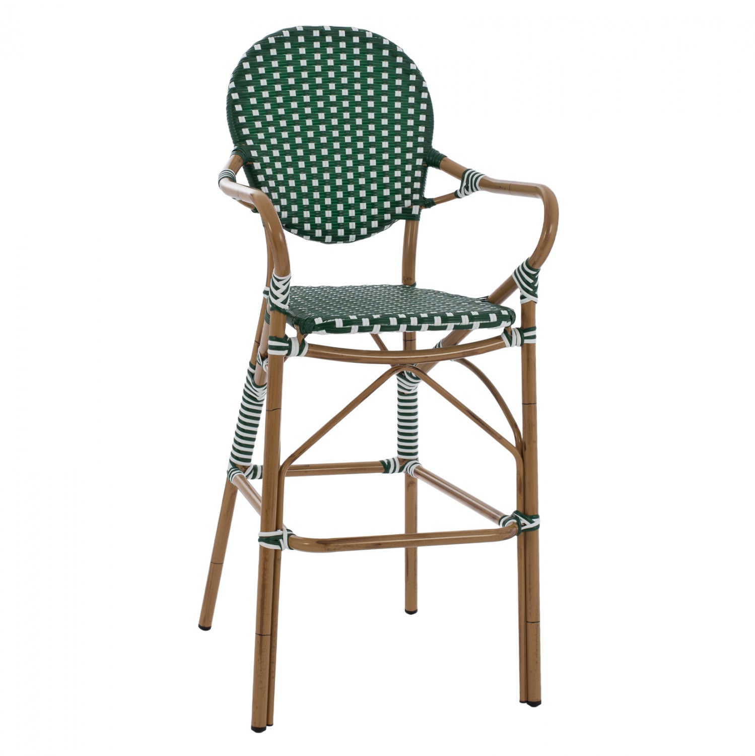 Бар стол BAMBO зелен цвят 56x60x126