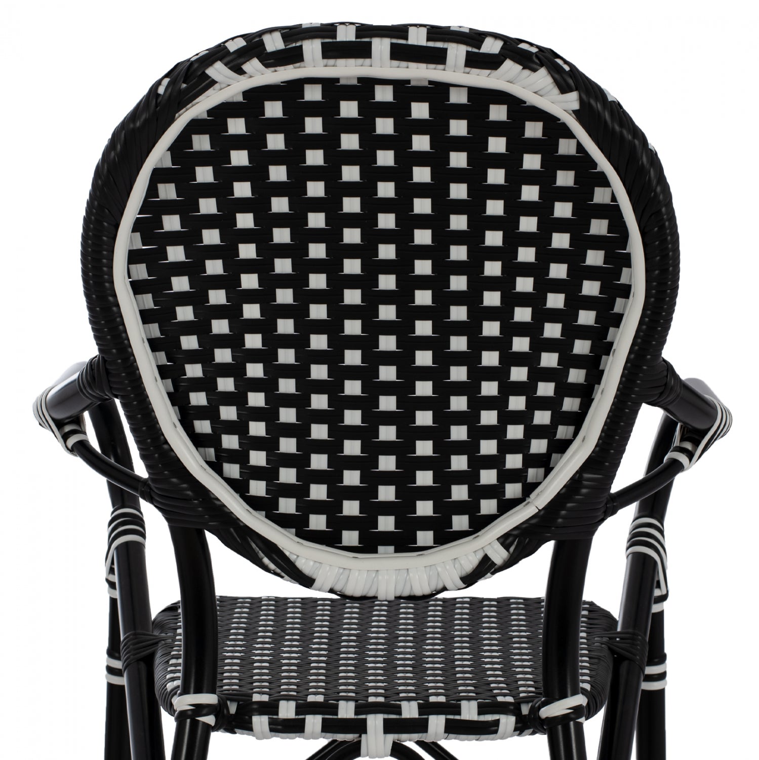 Бар стол Бамбо черно-бял цвят 56x60x126