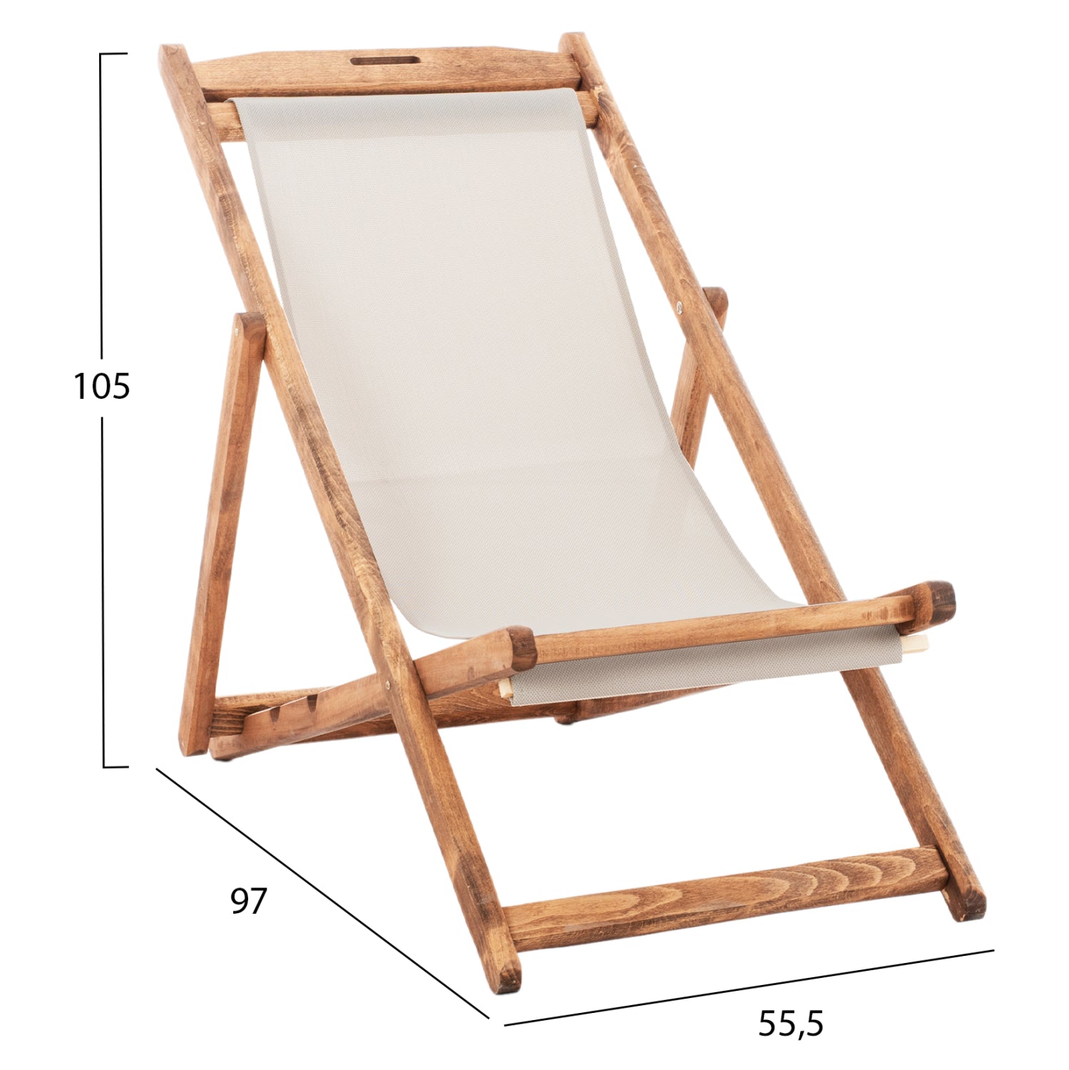 Стол LEMNOS бук  55.5x97x82-95-105 см. естествено дърво с PVC 2X1 крем дамаска КГ11709.60