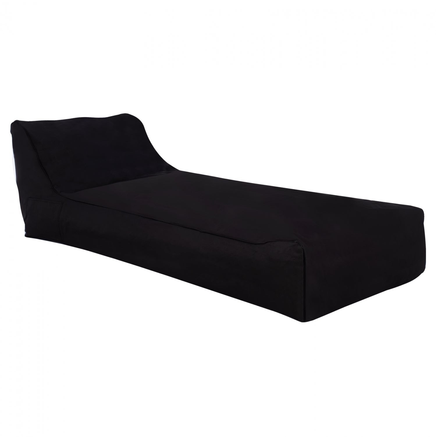 Пуф шезлонг TANEA - черен цвят 100% водоустойчив  190x80x60см