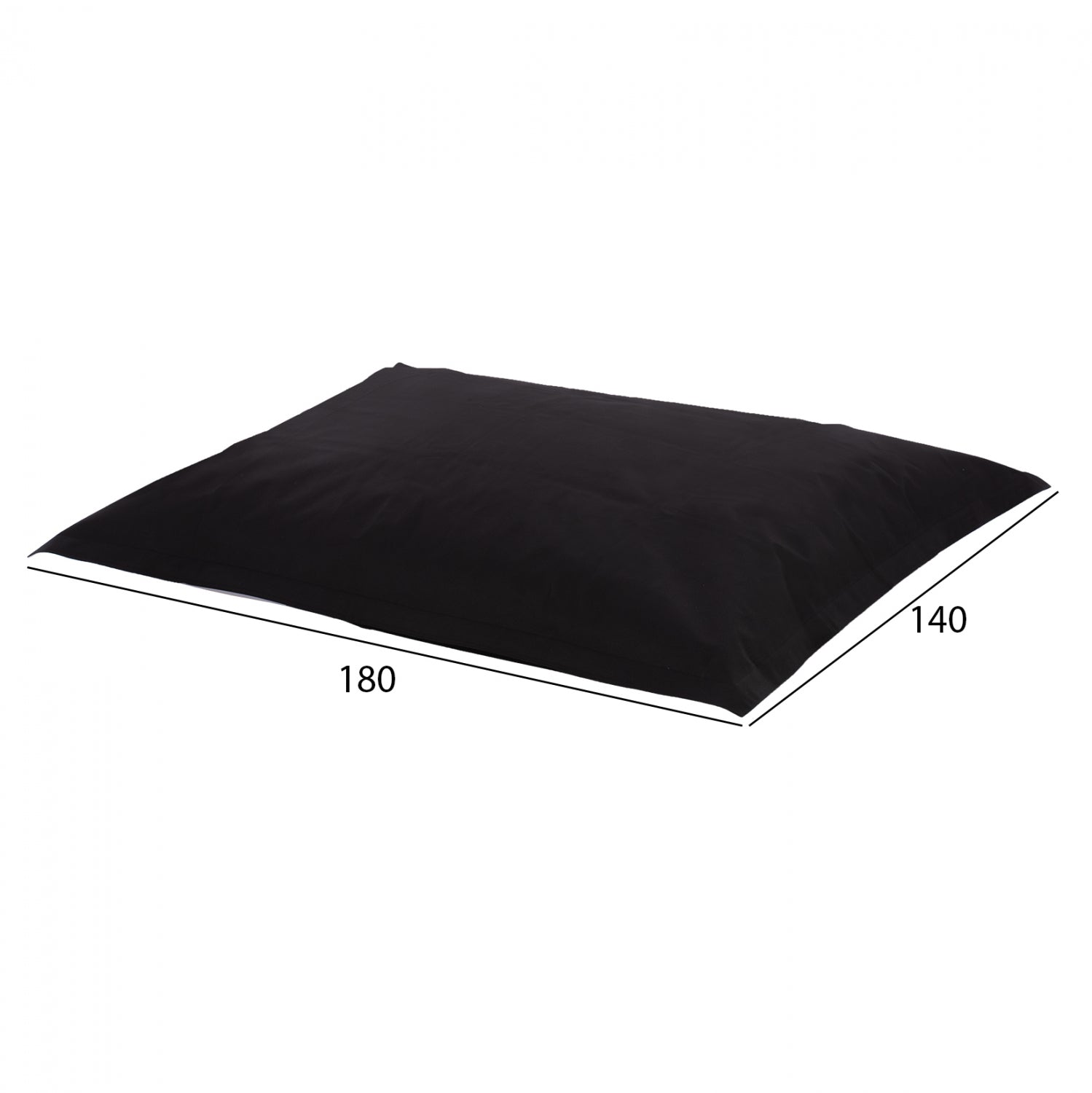 Пуф 100% водоустойчив черен цвят 140x180