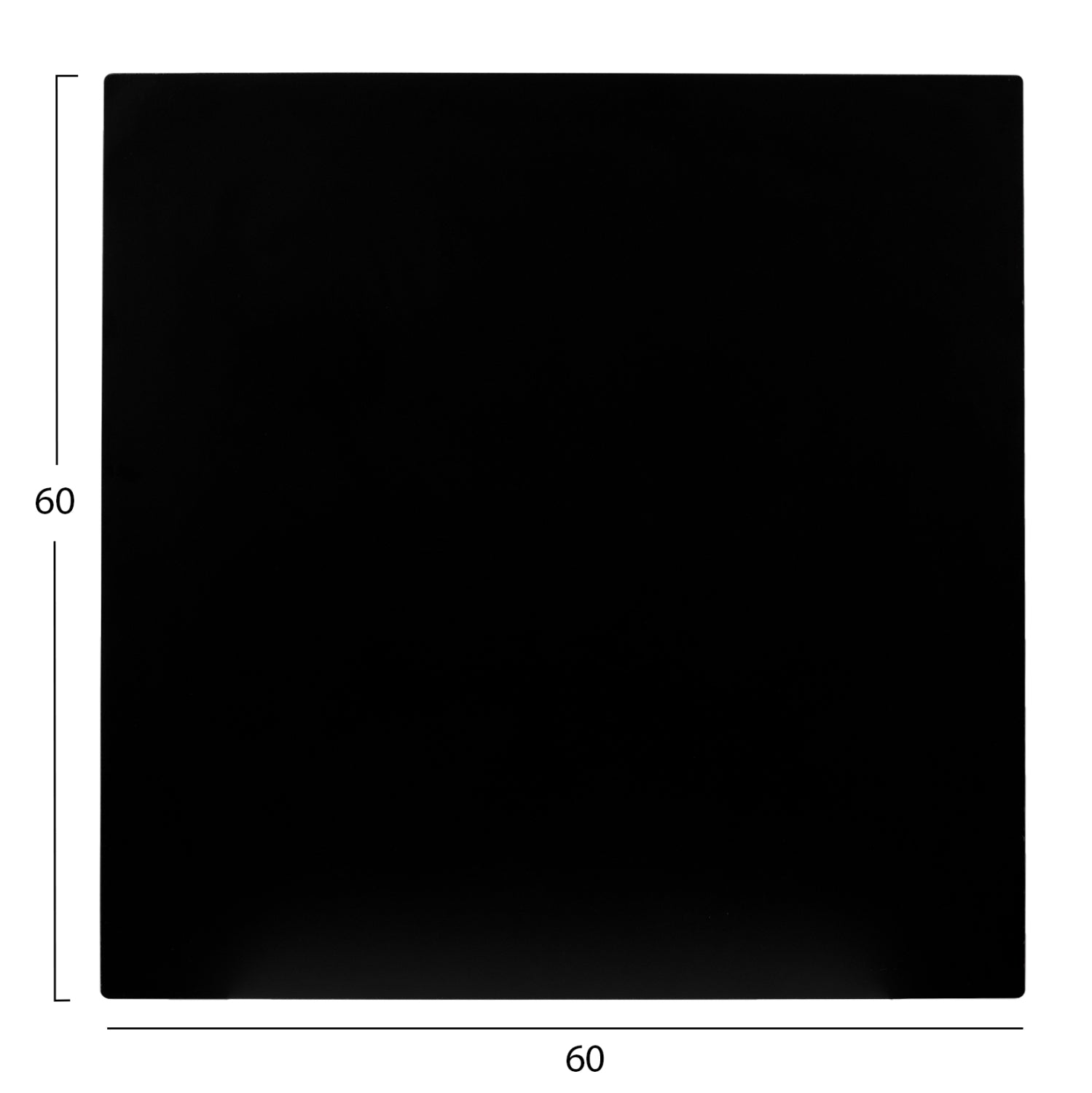 Плот за маса hpl квадрат черен 60x60см.