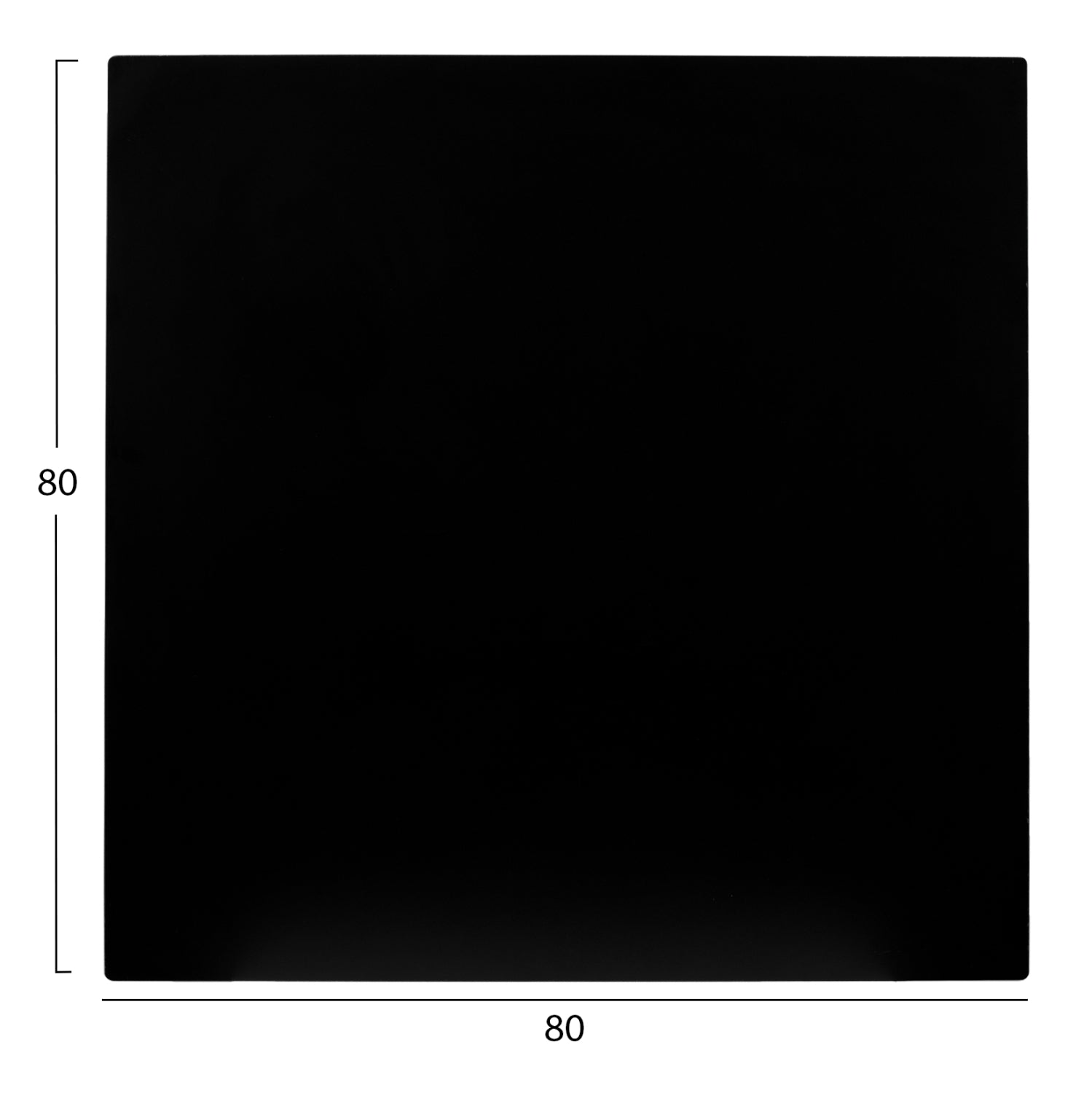 Квадратен hpl плот за масла черен 80x80см.