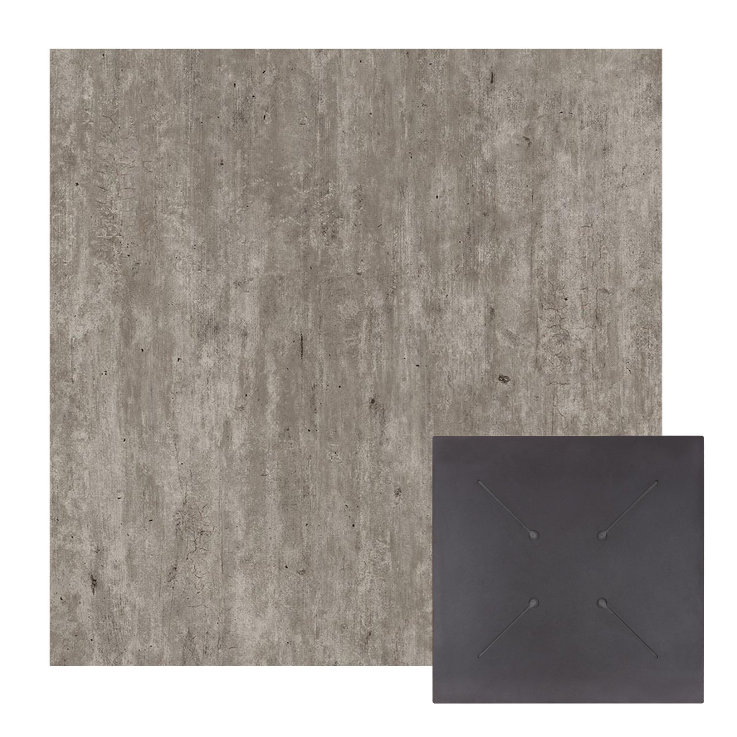 Hpl плот за маса квадратен/цвят бетон 80x80см.