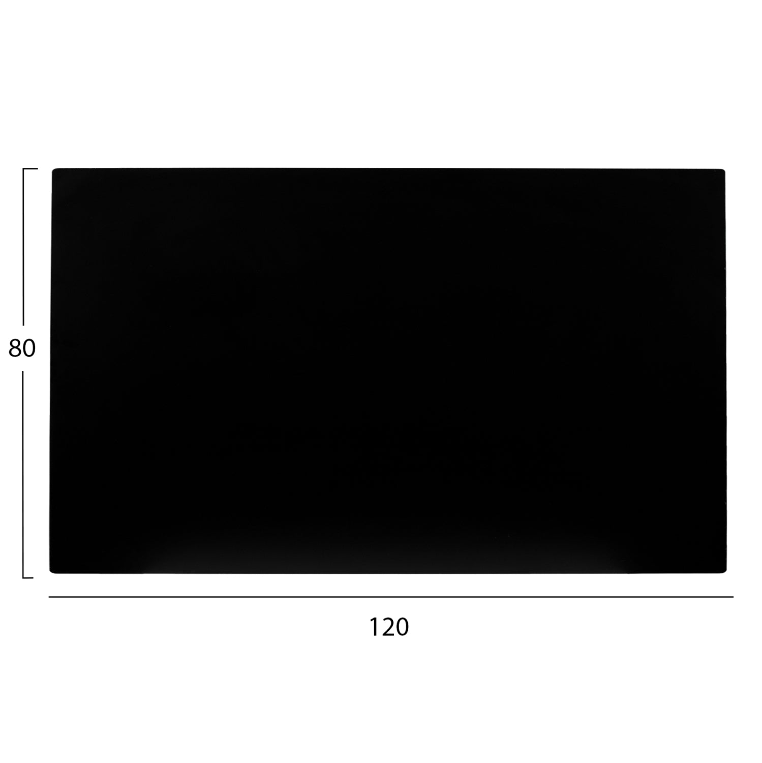 Плот за маса HPL правоъгълна черна 120x80см.
