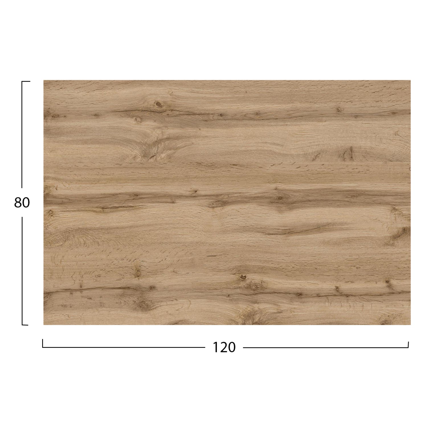 Hpl плот за маса правоъгълен сонама дъб 120x80см.