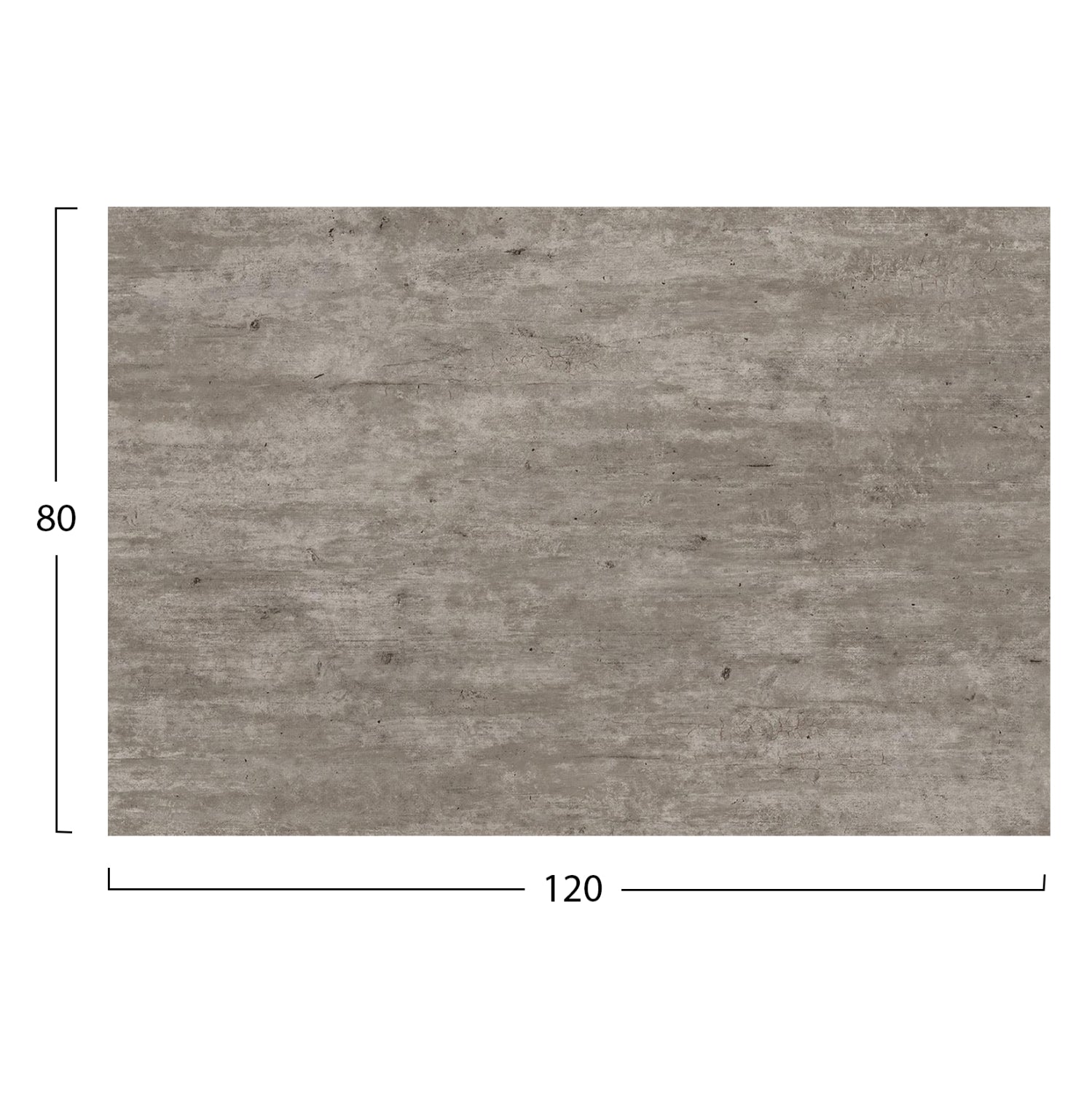 Hpl плот за маса правоъгълен/ цвят бетон 120x80см.