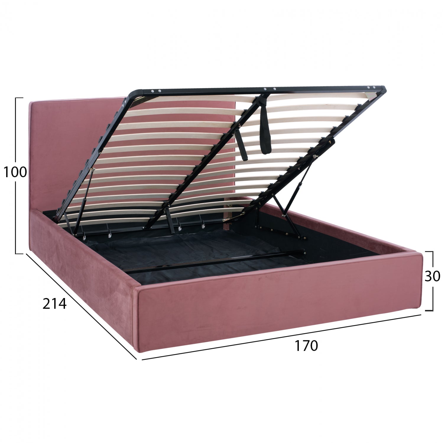 Спалня  ALLIE цвят гнила ябълка 160Χ200см