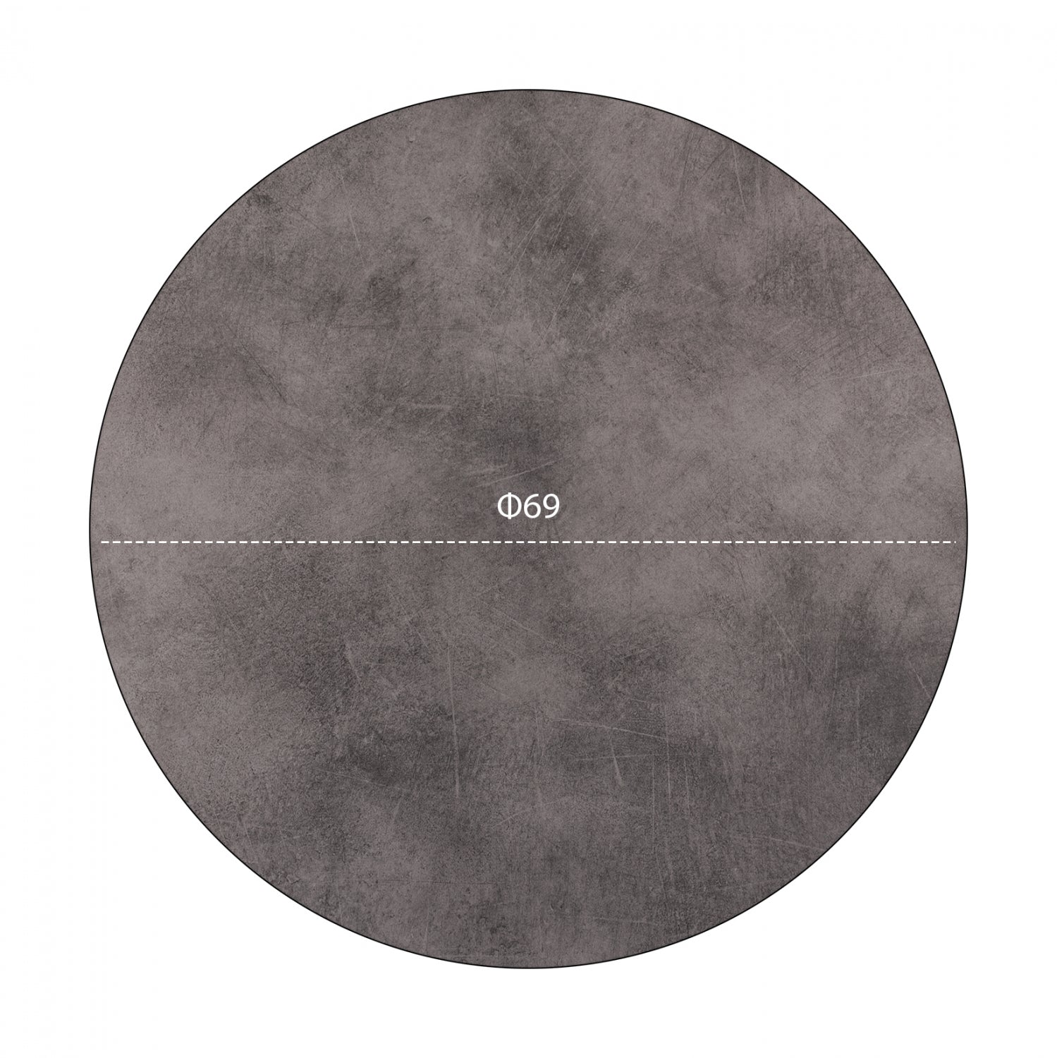 Плот за маса HPL  ф69 -цвят кафяв цимент