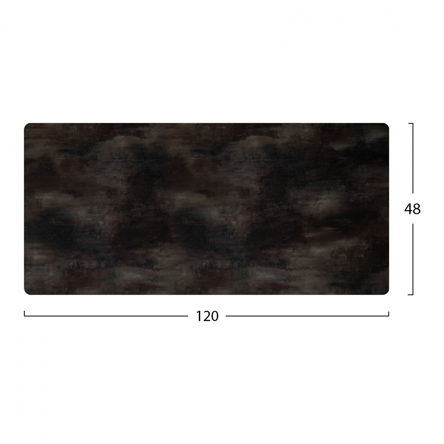 Плот за маса  цвят бетон FERNDALE 120x48см дебелина 12мм
