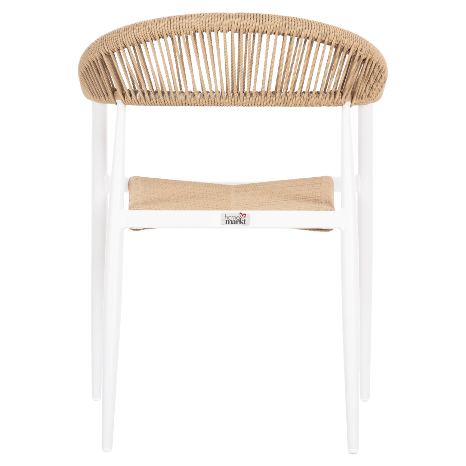 Алуминиево кресло GRET  бял/бежов 56x55.5x78см.