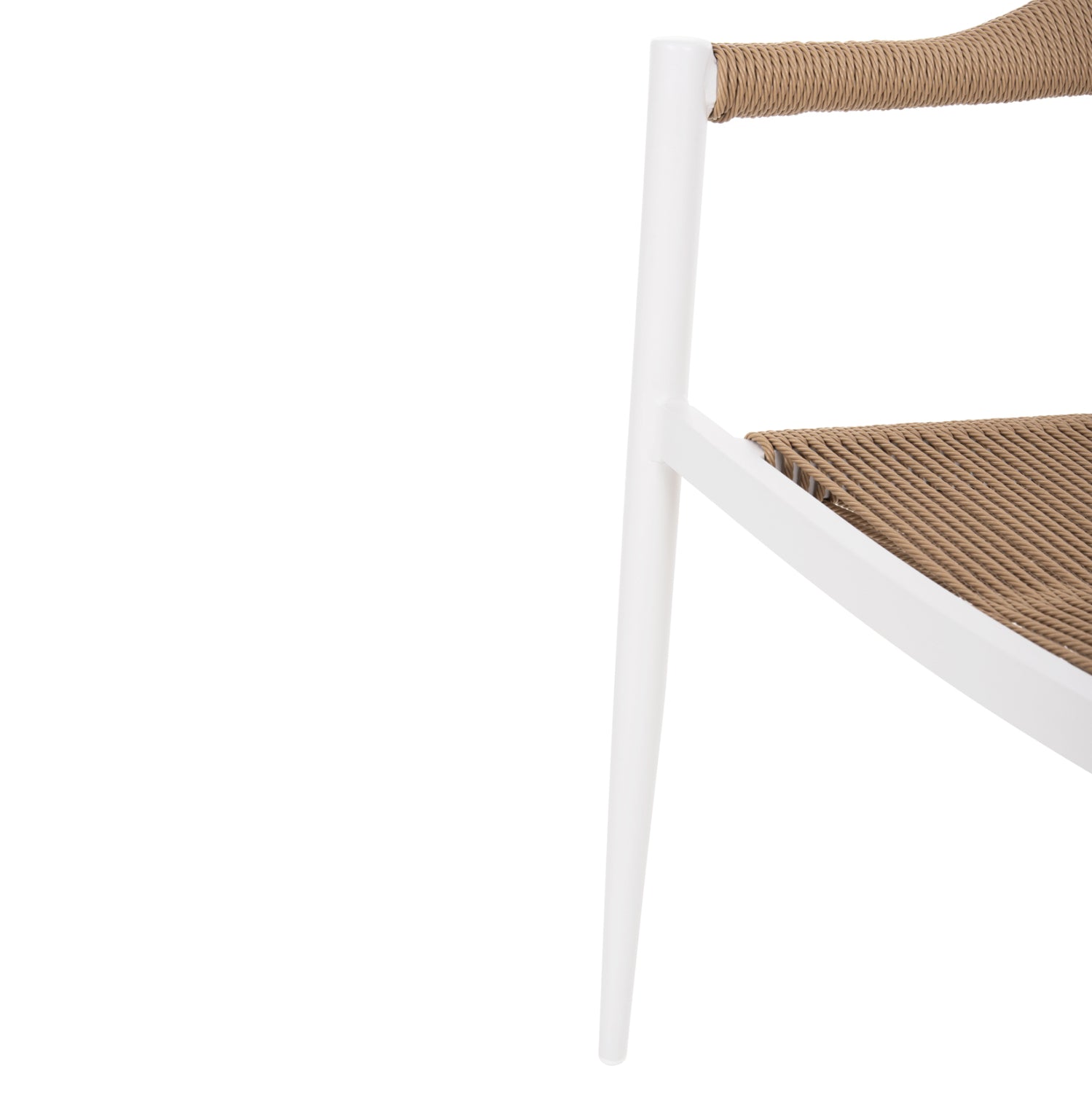 Алуминиево кресло GRET  бял/бежов 56x55.5x78см.