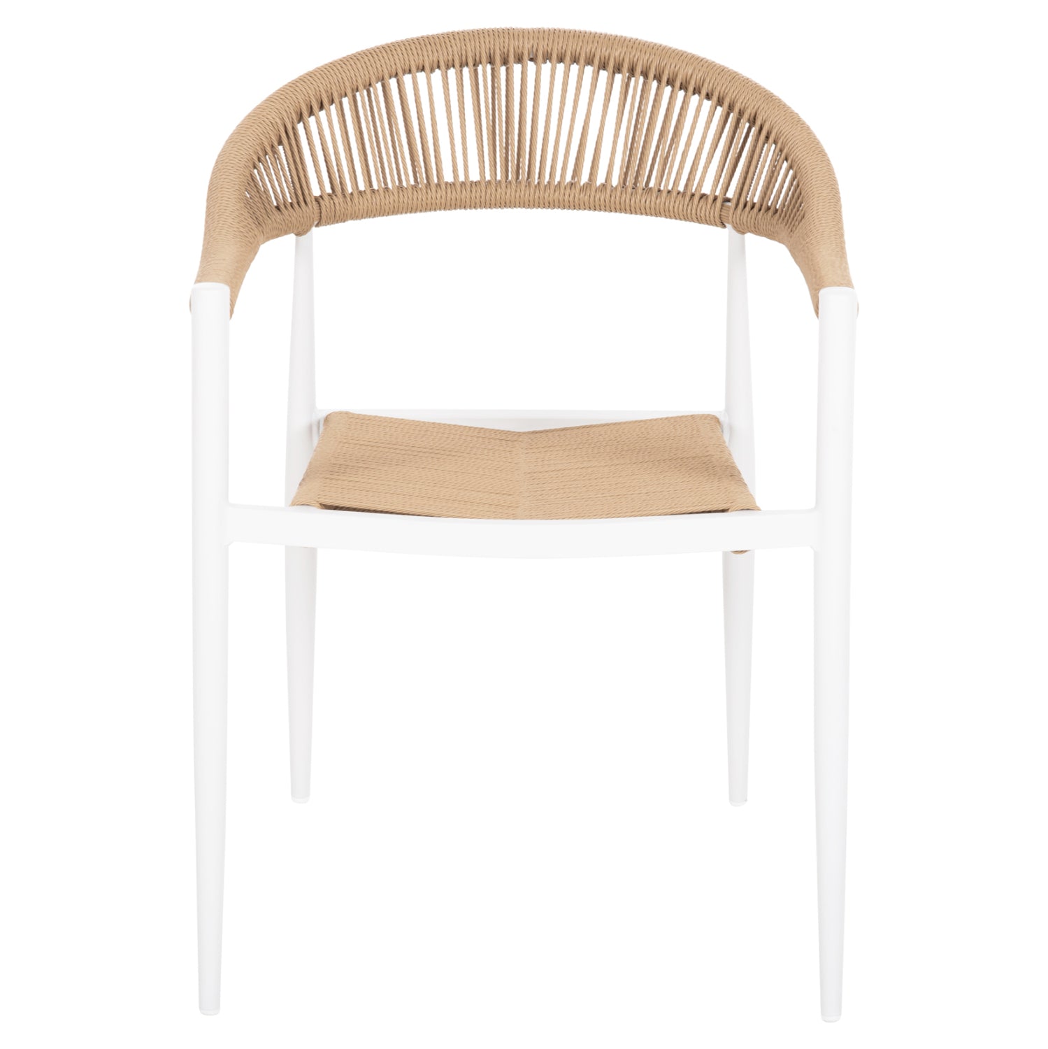 Алуминиево кресло GRET  бял/бежов 56x55.5x78см.