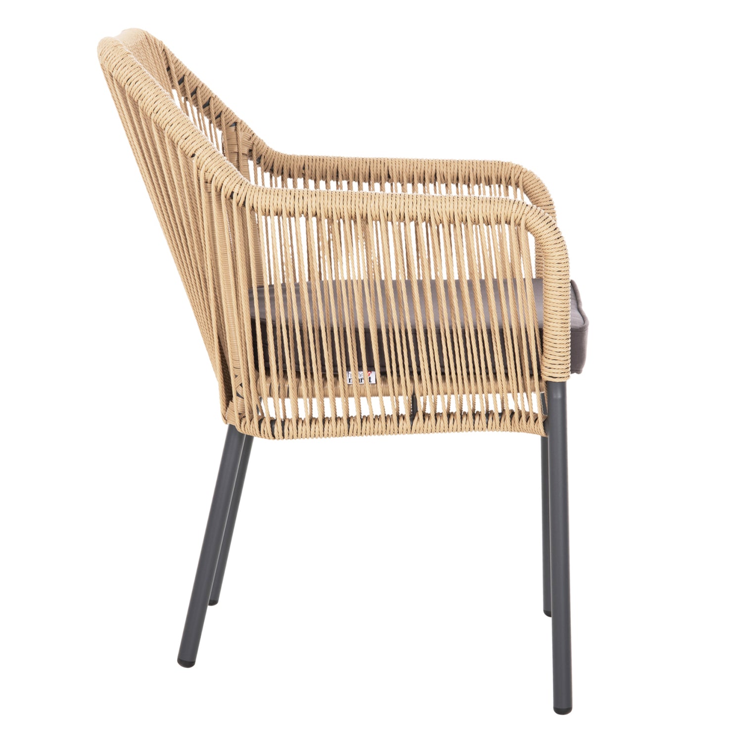 Алуминиево кресло Eshoni цвят сив-бежов 56x66x82