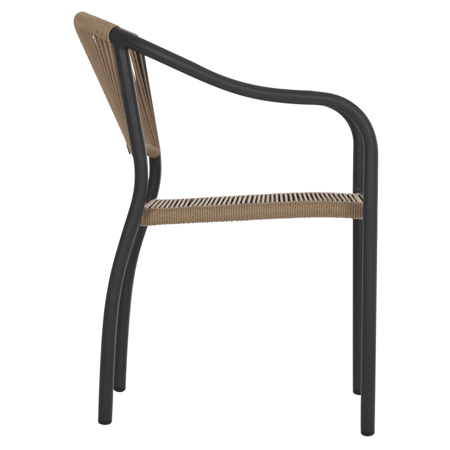 Алуминиево кресло  Eshoni цвят тъмно сив-бежов  57x63x80