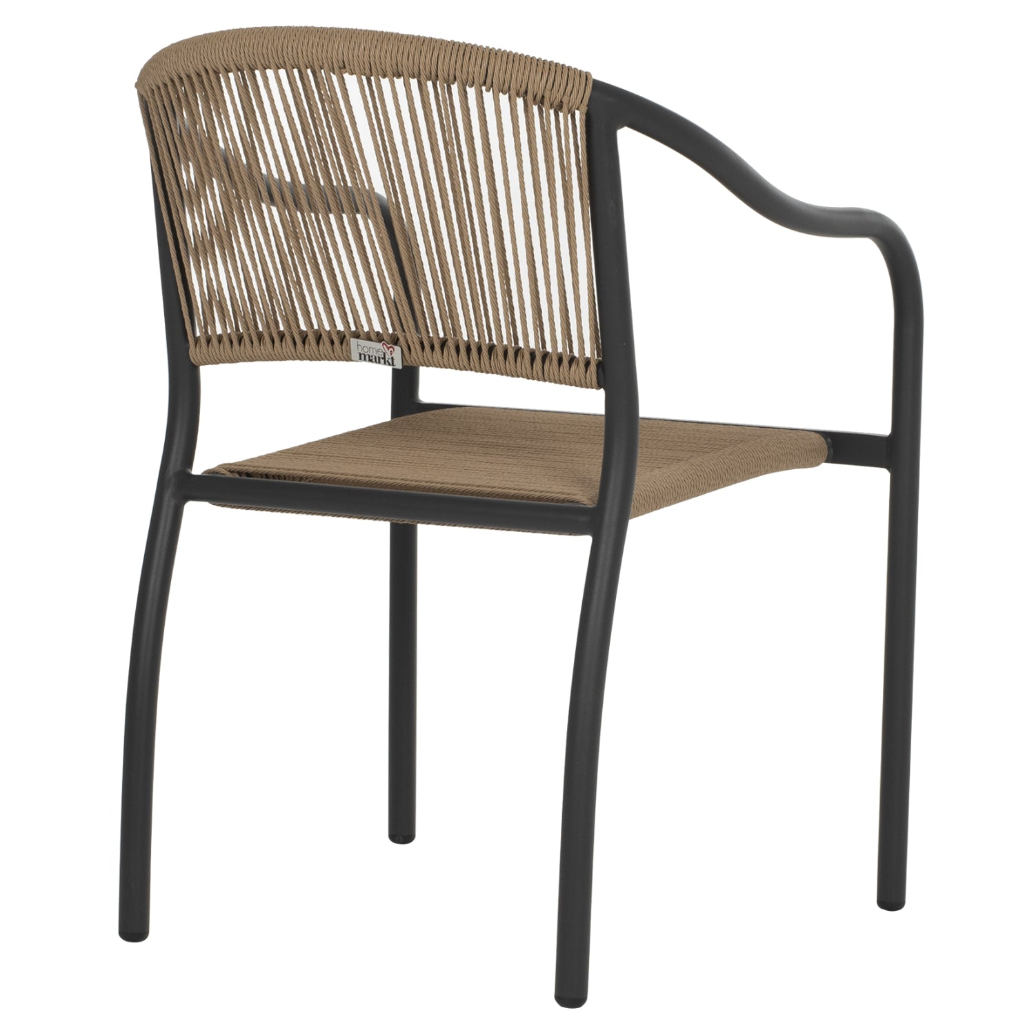 Алуминиево кресло  Eshoni цвят тъмно сив-бежов  57x63x80