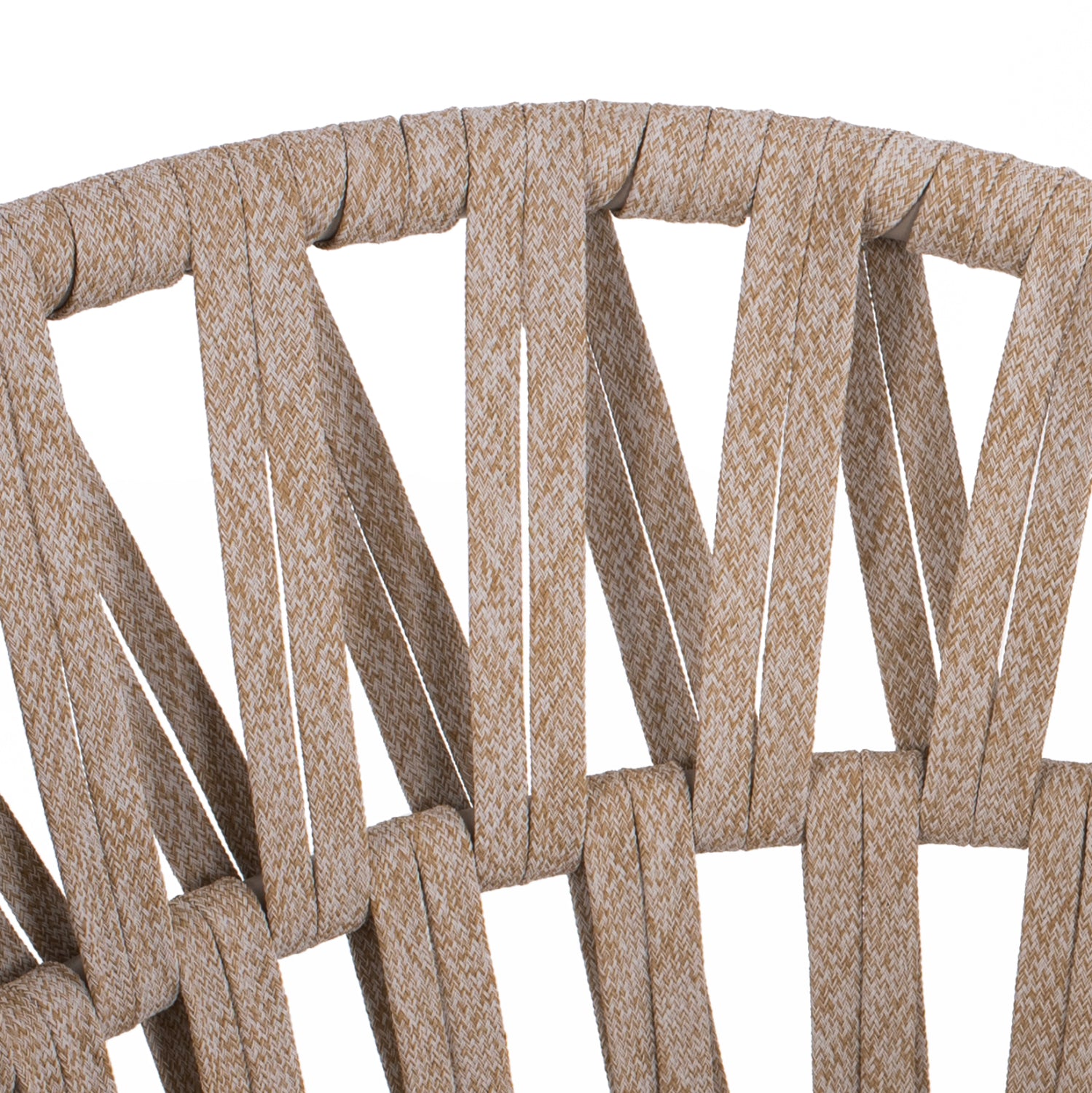 Кресло алуминиево с въже цвят мока 57x56x78