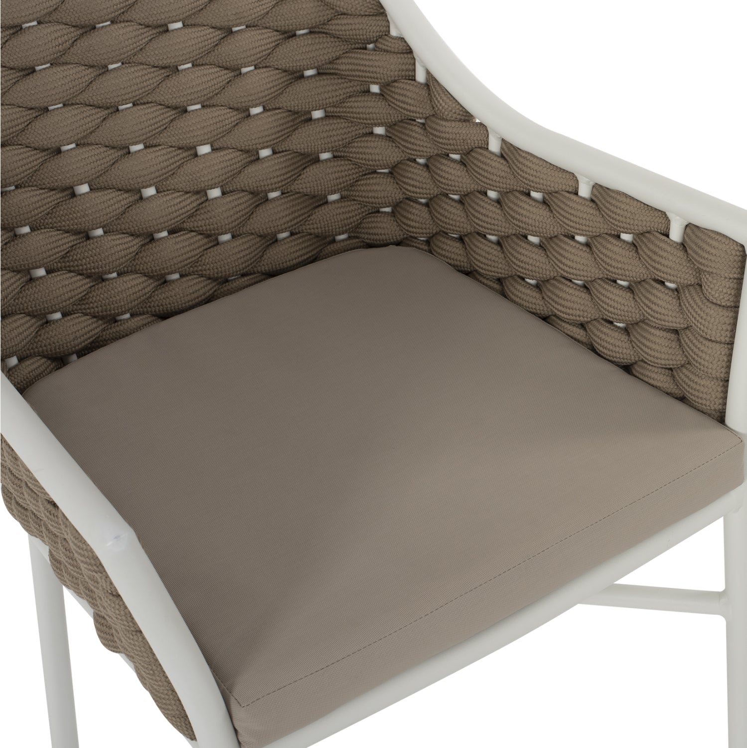 Кресло Гала цвят бежов-бял 56x58x76