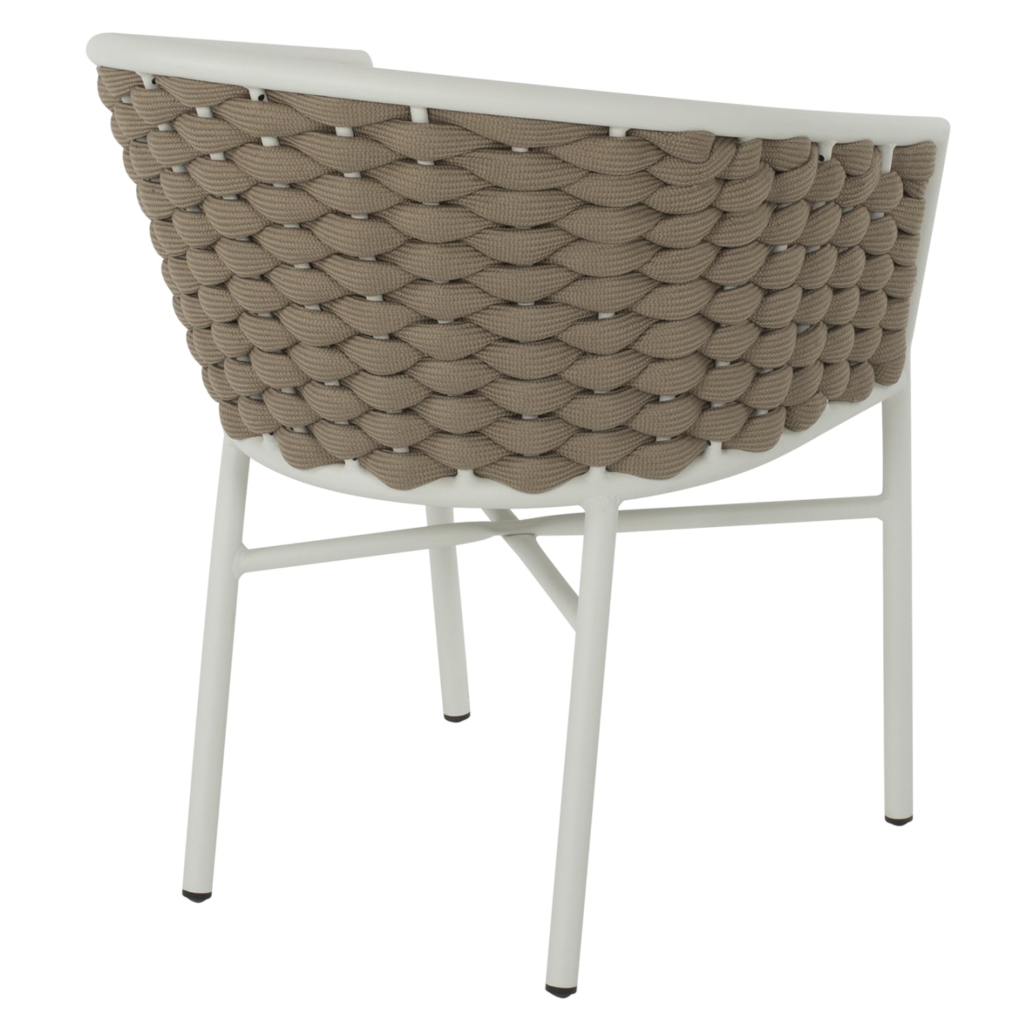 Кресло Афродес цвят бял-бежов 60x57x77