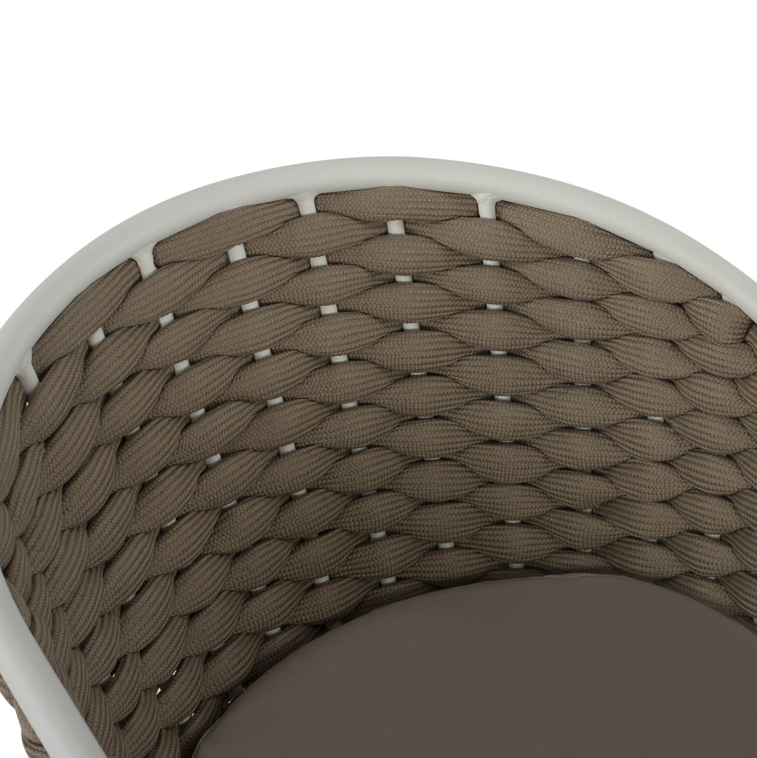 Кресло Афродес цвят бял-бежов 60x57x77