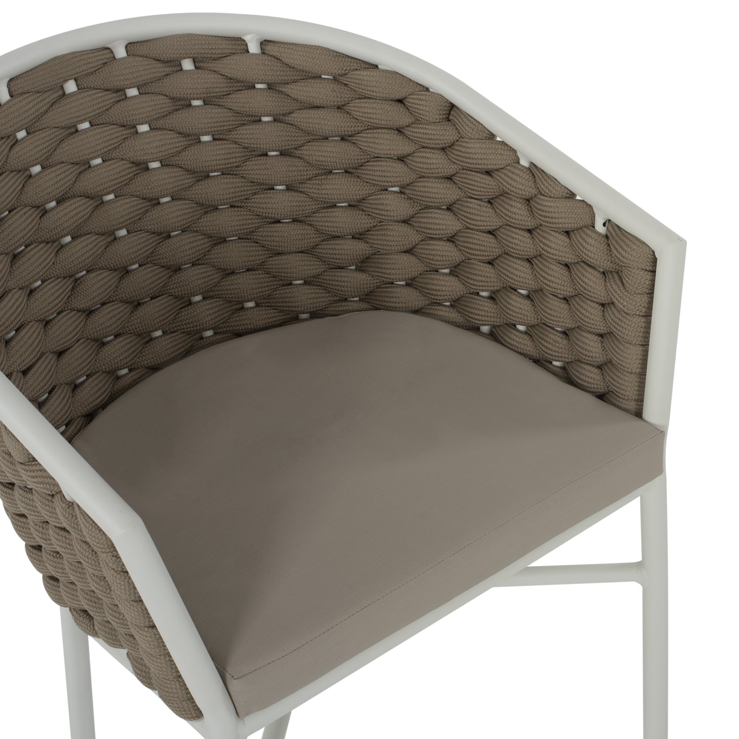 Кресло Афродес цвят бял-бежов 60x57x77