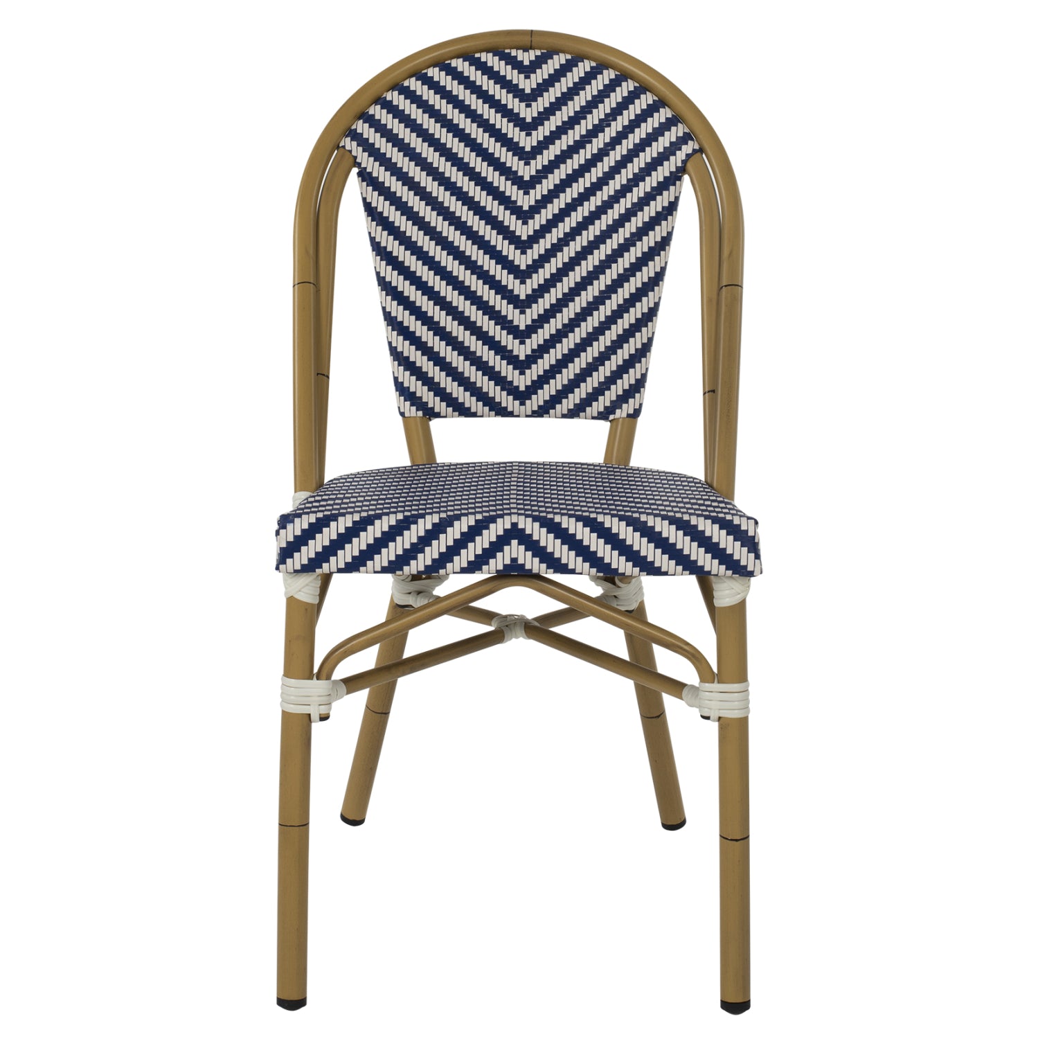 Стол Бамбо цвят син-бял  46x56x88