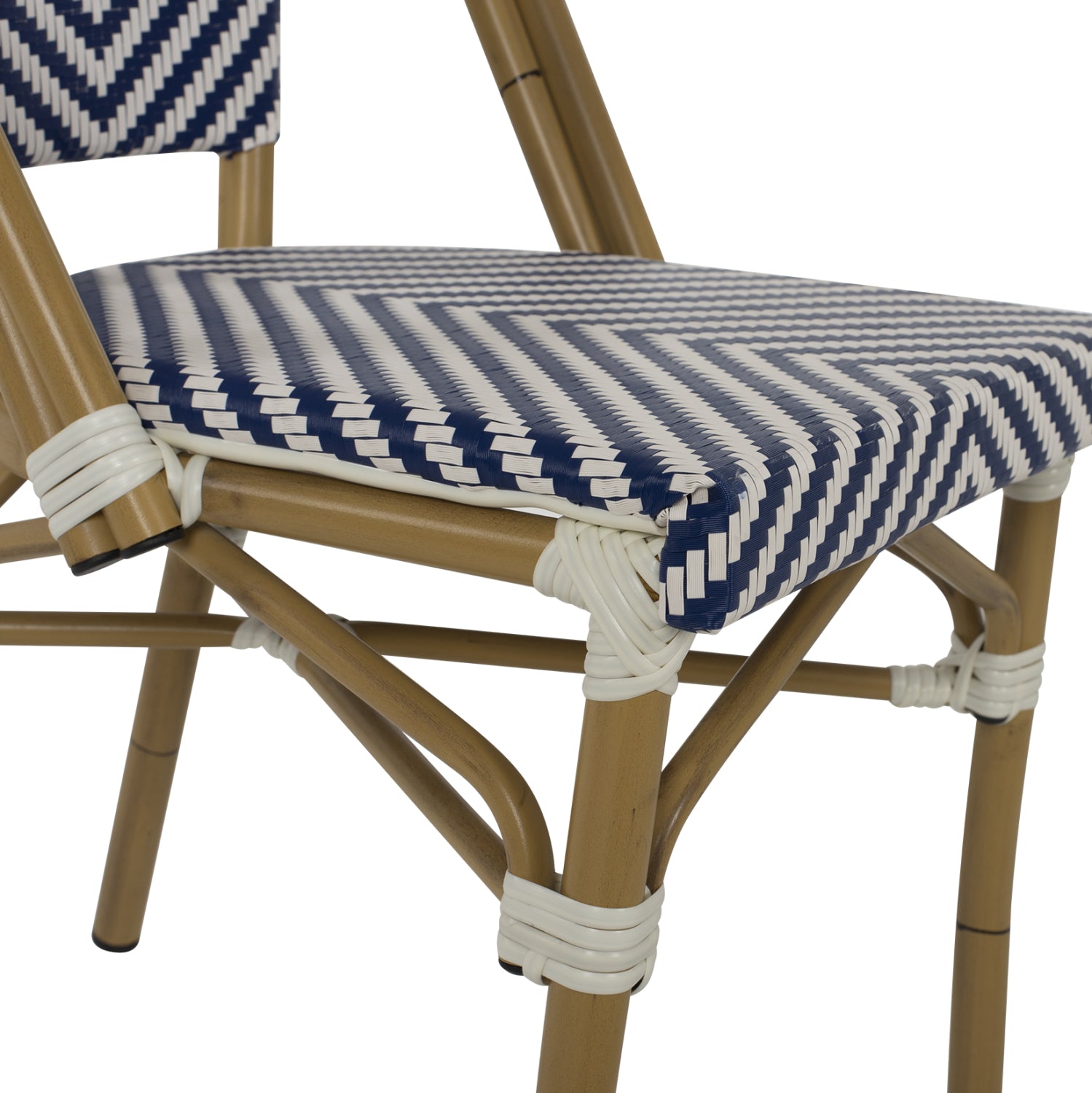 Стол BAMBOO цвят син-бял  46x56x88
