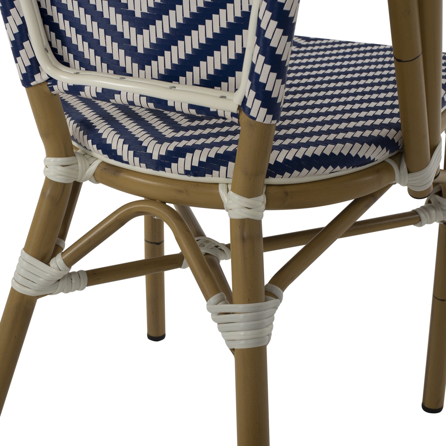 Стол BAMBOO цвят син-бял  46x56x88