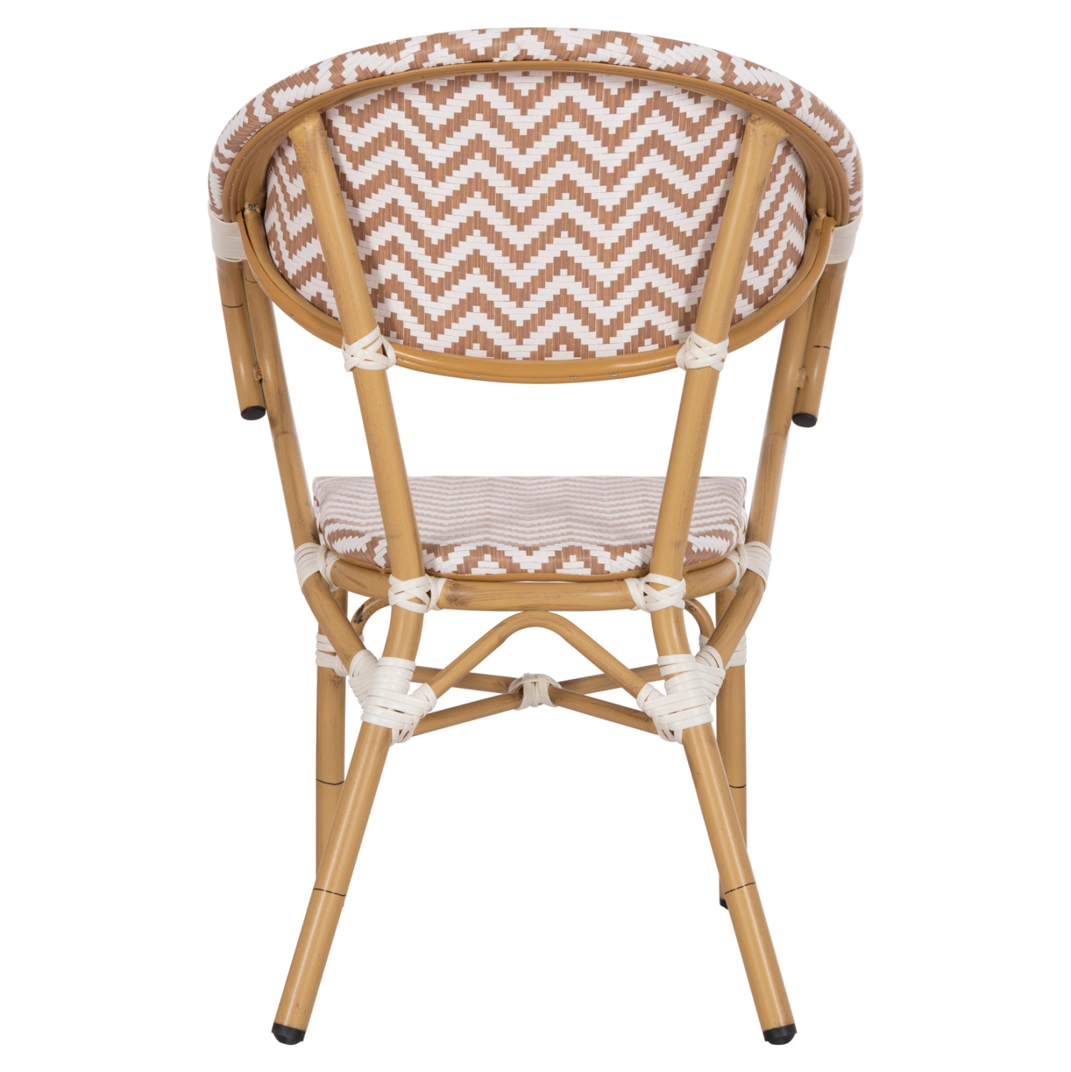 Кресло BAMBOO цвят кафяв-бял  58.5x58x82