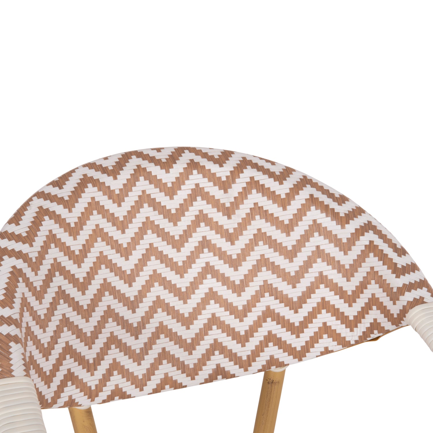 Кресло Бамбу цвят кафяв-бял  58.5x58x82