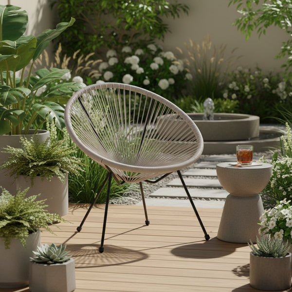Кресло ACAPULCO  цвят екрю